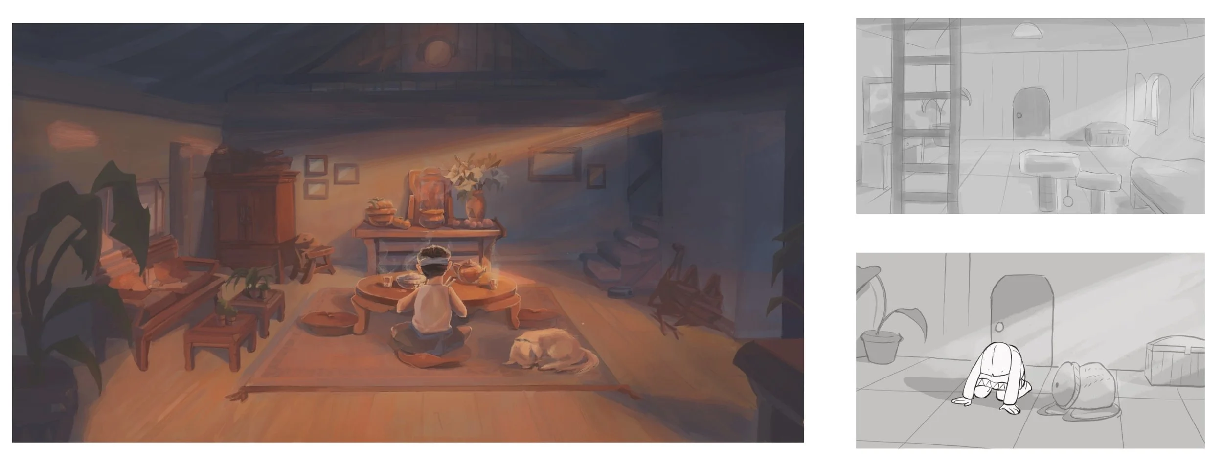 Isaac's home interior 
