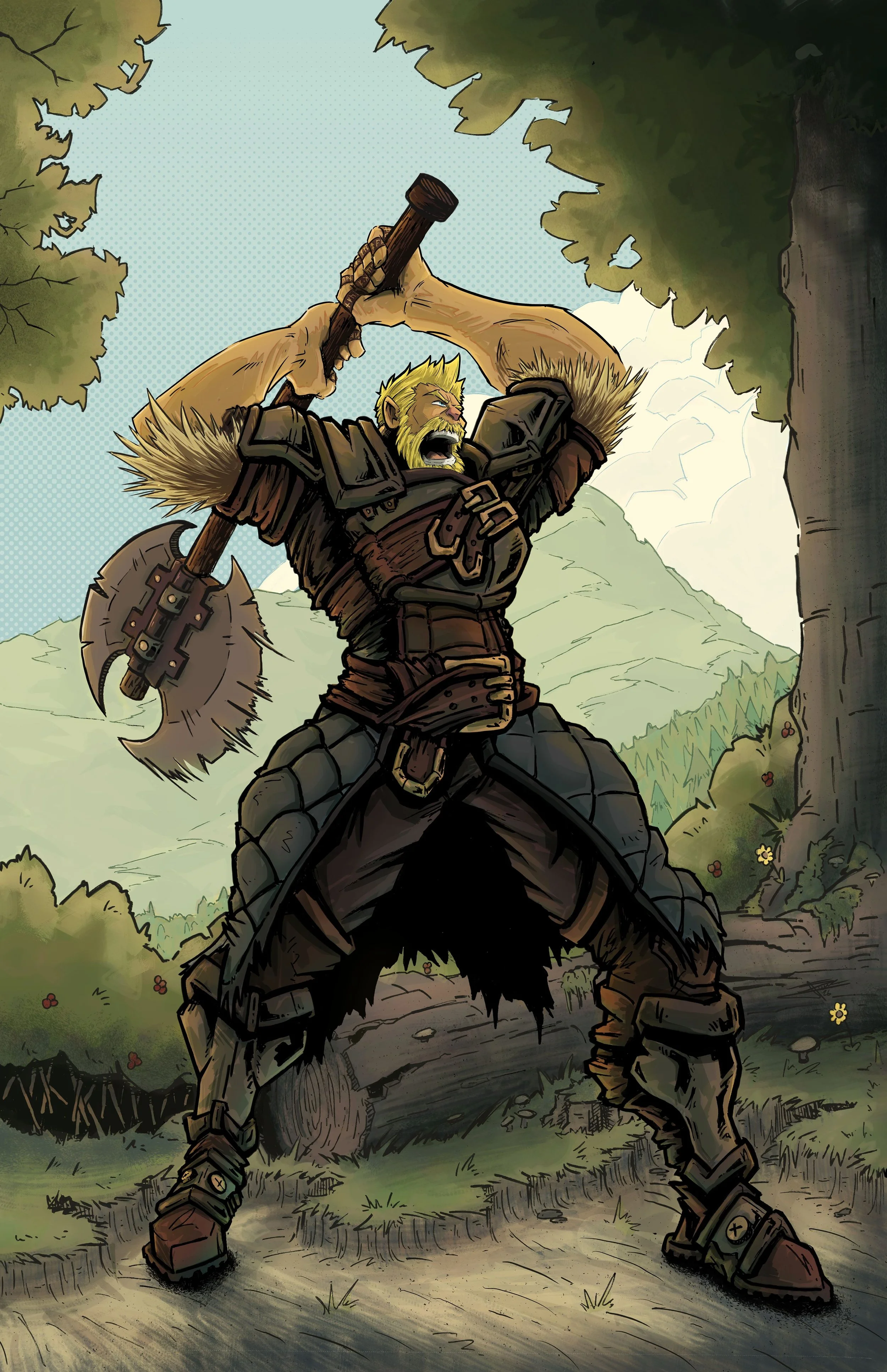 Human Fighter, "Grim."