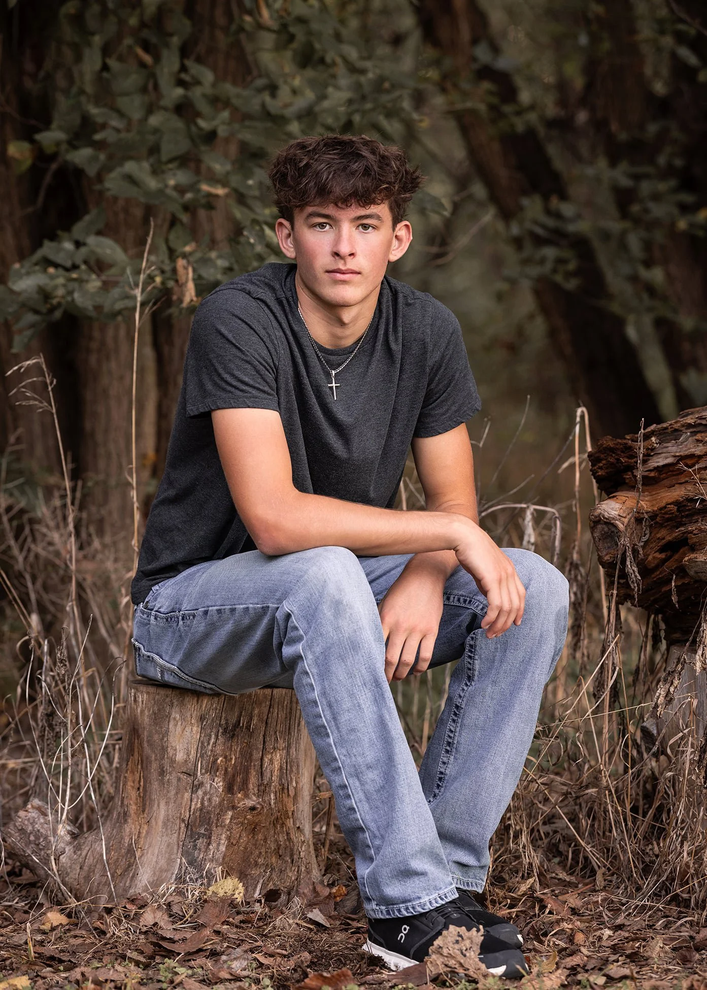 senior, boy, man, nature, fall, portrait