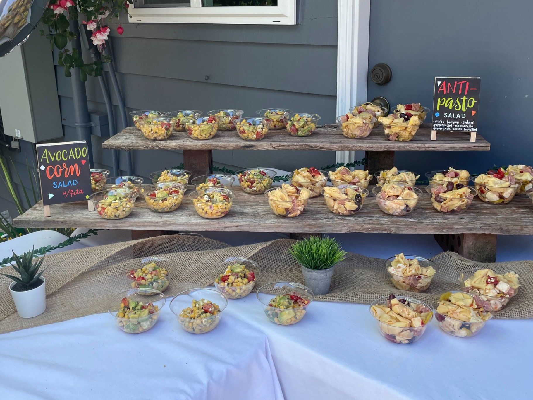 80th birthday, food signs