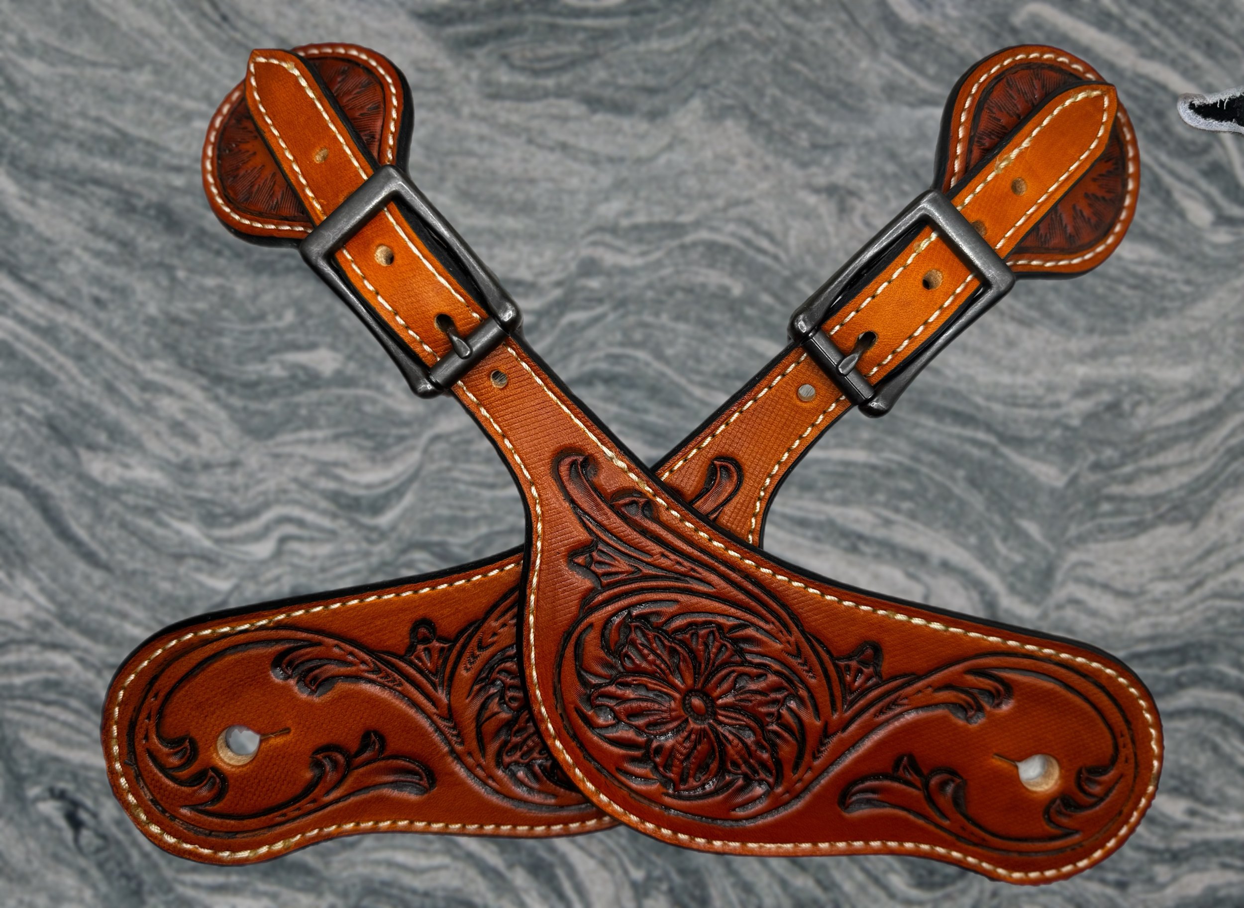 Saddle Tan Spur Straps