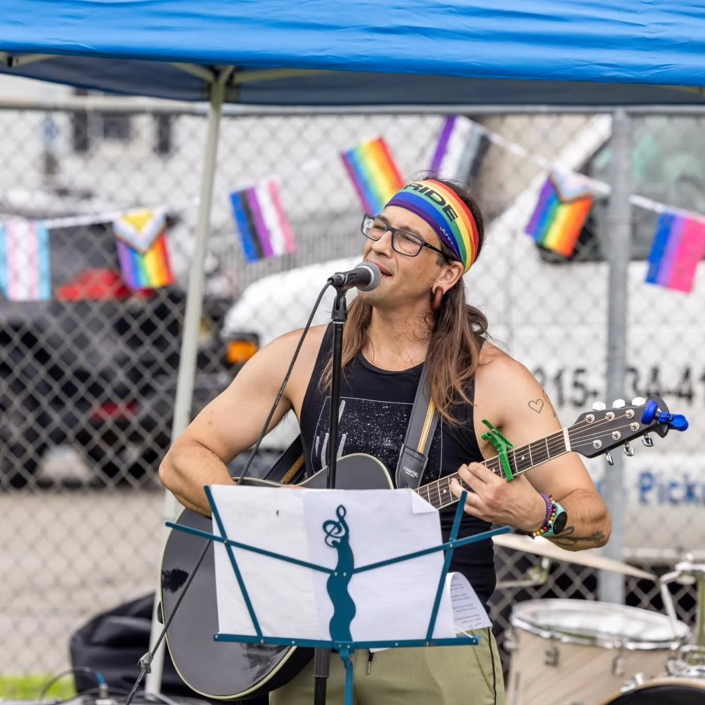 Love this photo from last weekend's pride festival! It was a beautiful event and I am still humbled to be asked to play.  #njmusician #njmusic