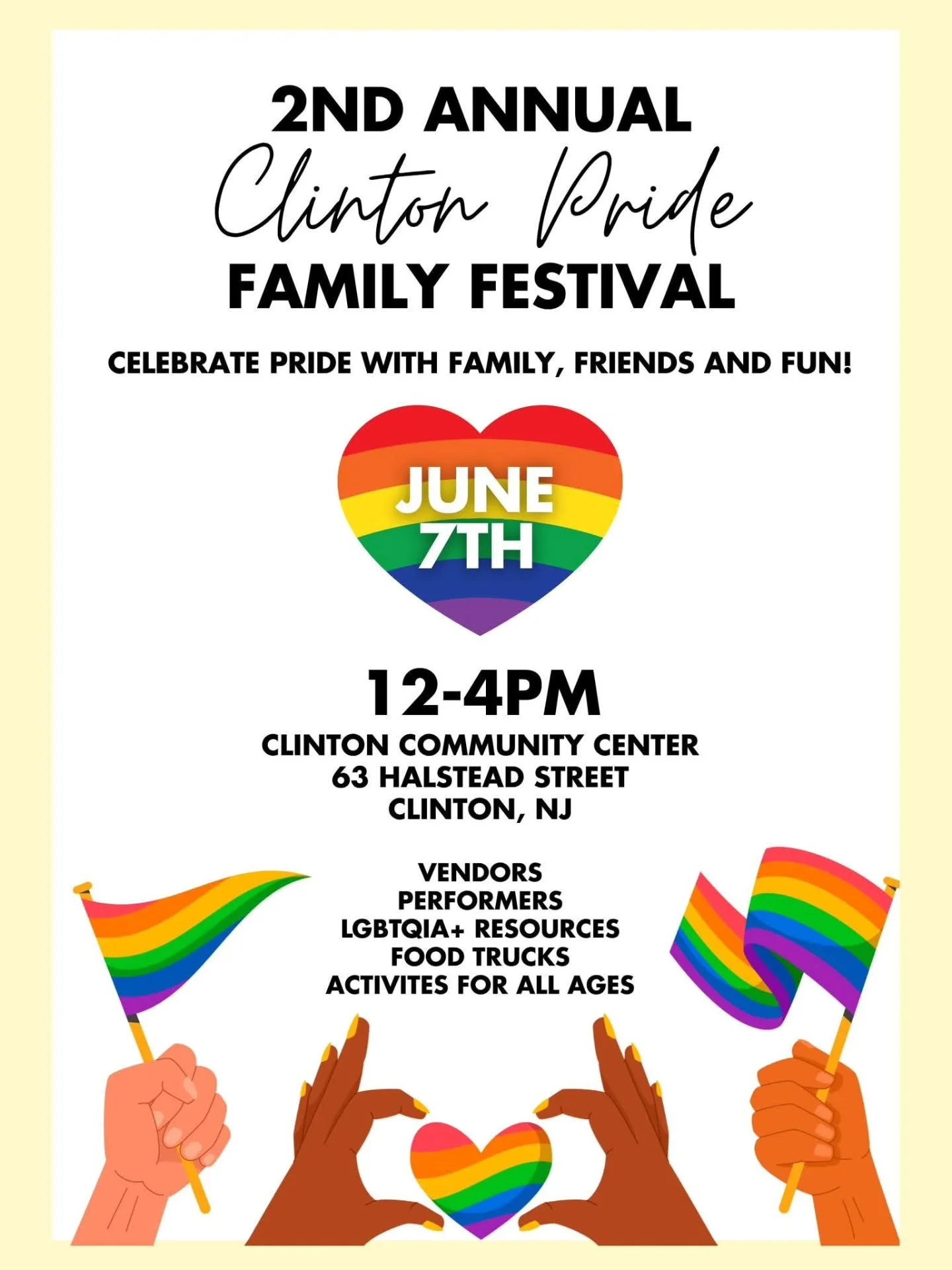 Humbled and honored to be invited back to the Clinton Pride fest this year! I will be playing two sets, one to kick off the day and the other in the middle!

Hope to see you there❤️🏳️&zwj;🌈 Happy Pride! 🟨⬜️🟪⬛️

-Handicus ❤️💀❤️