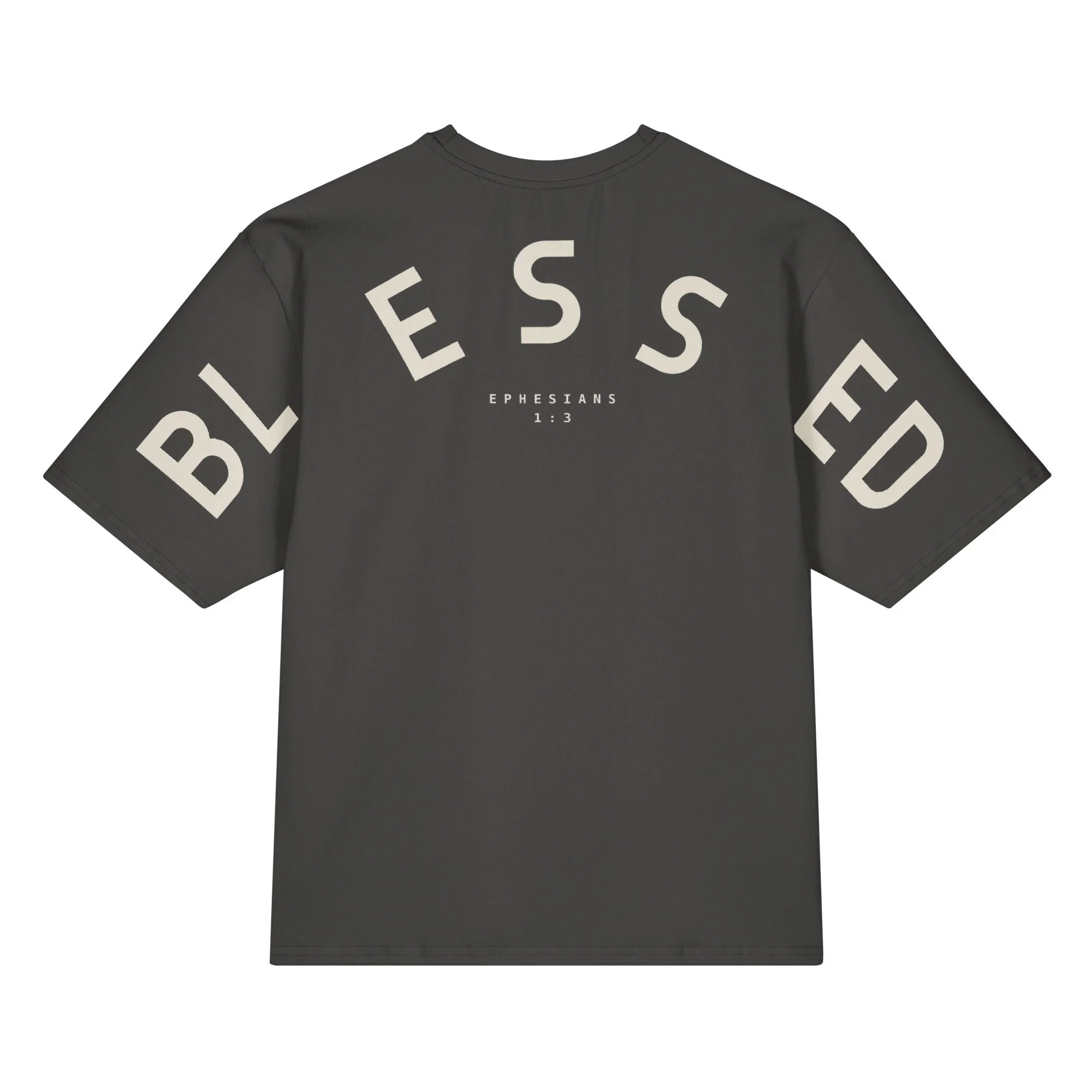 blessed-arch-oversized-tee-charcoal-back.webp