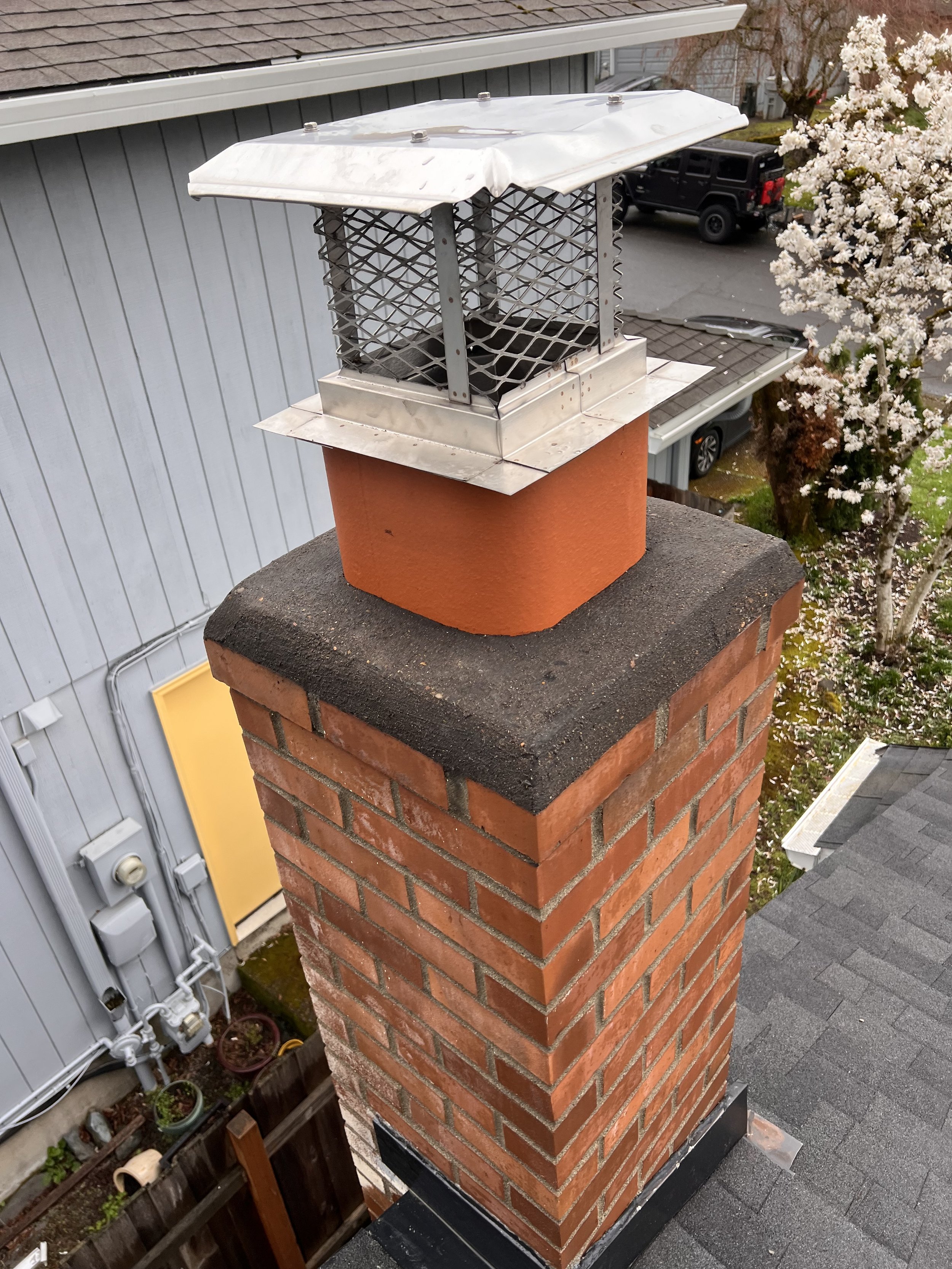 Chimney Tuckpointing and Concrete Cap Replacement & Installation