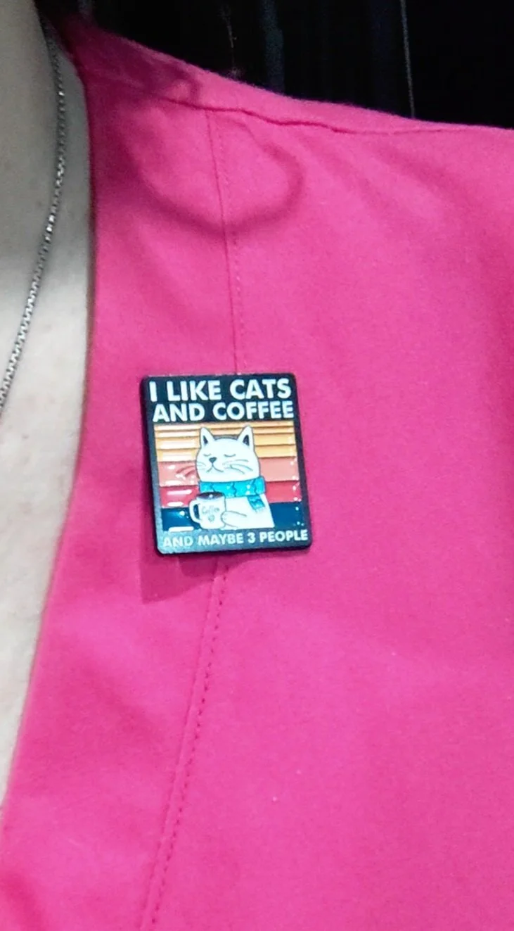 I like Coffee and Cats Pin