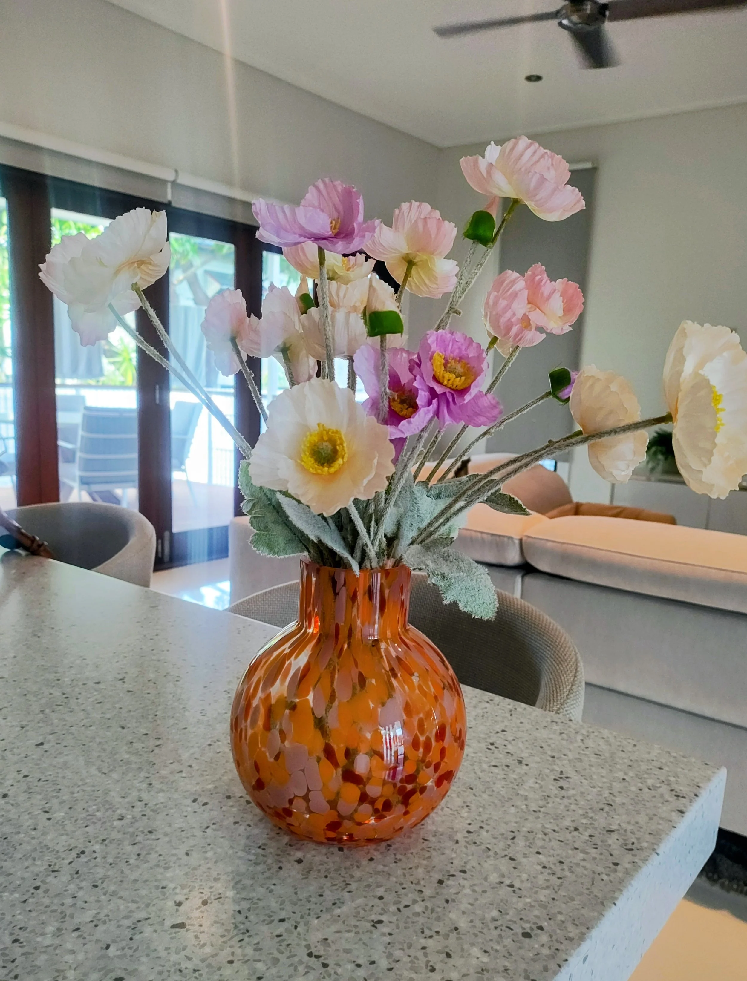 Retro Coloured Glass Vase