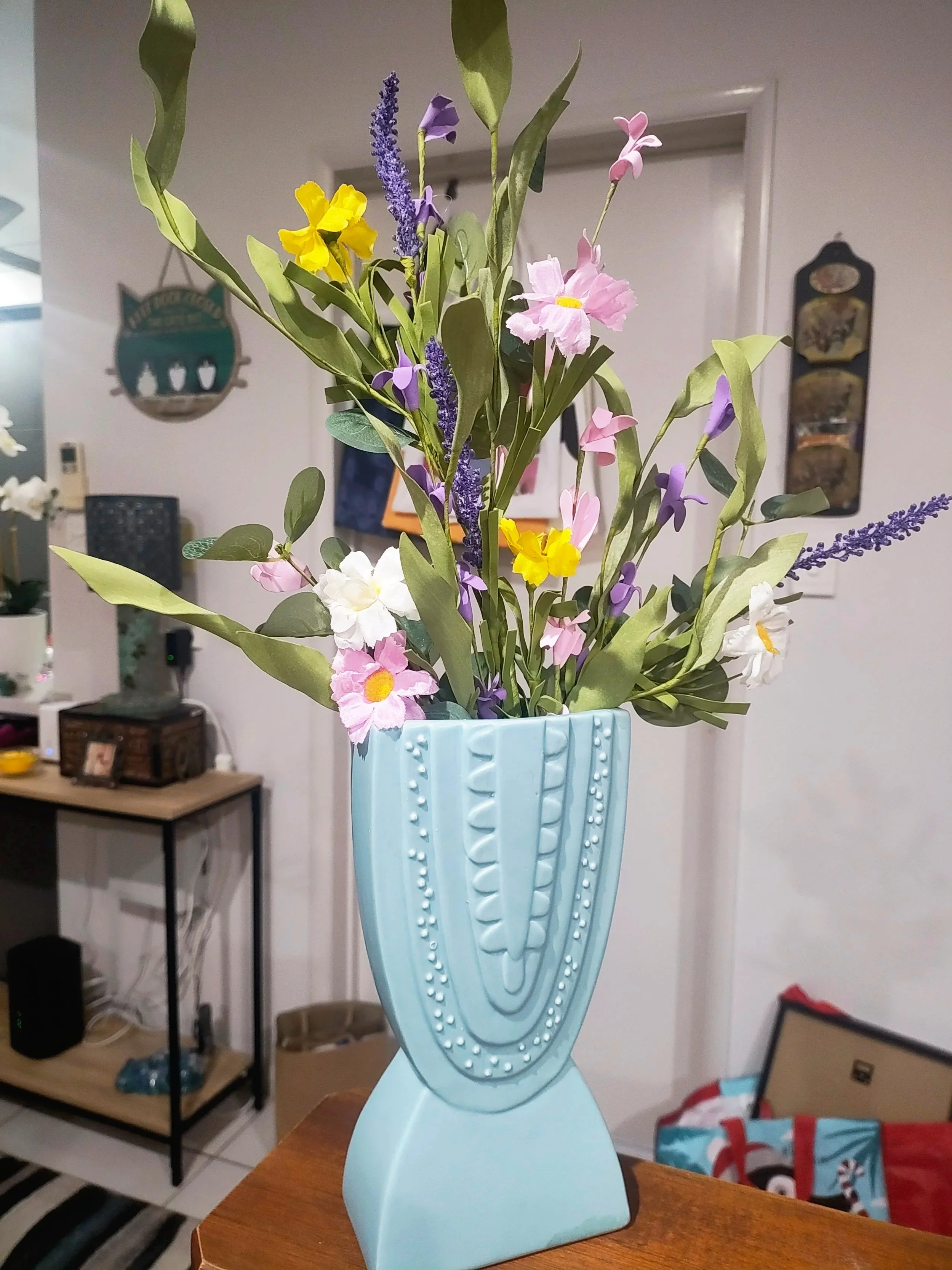Ocean Blue Geo Vase