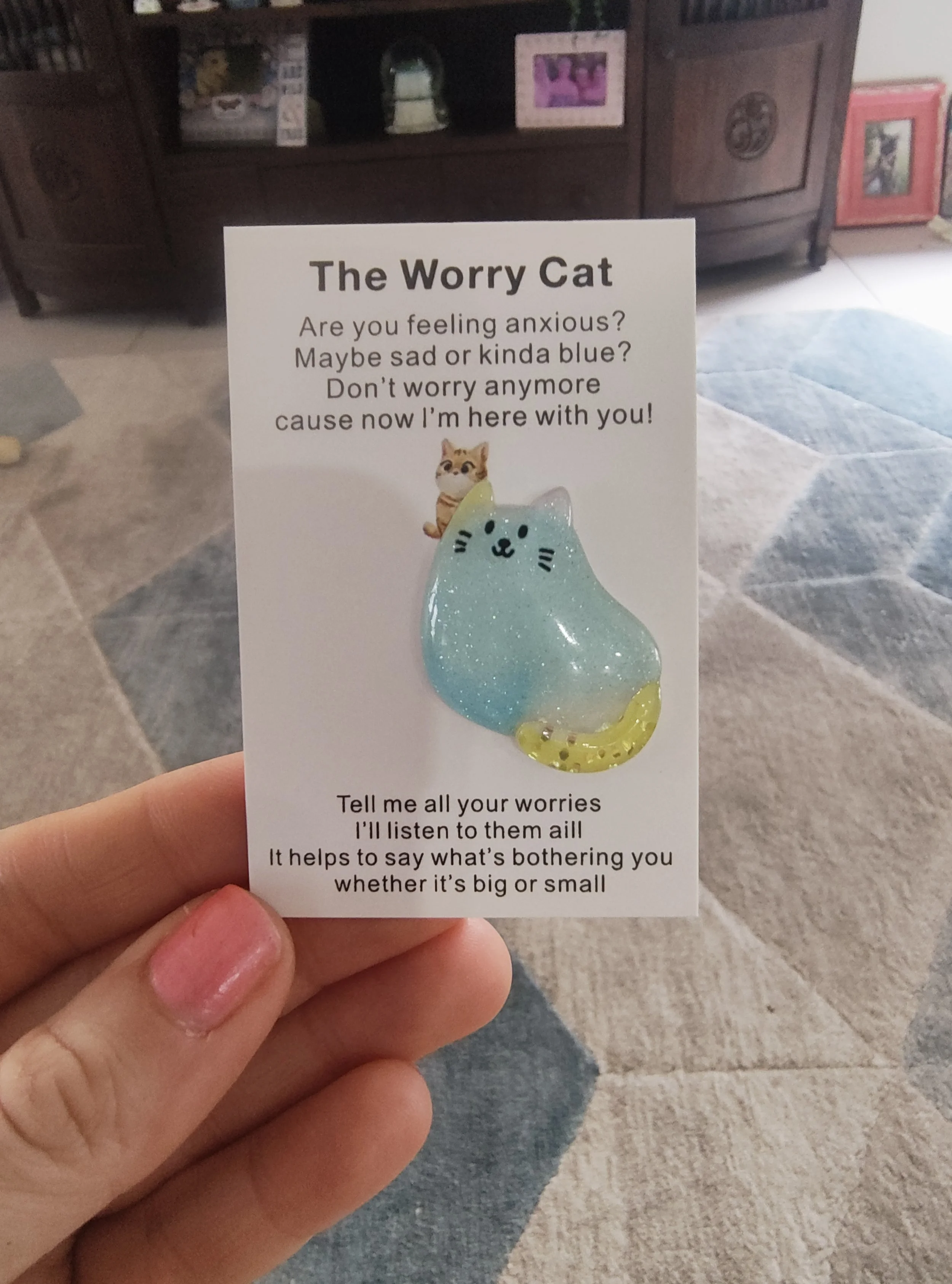 Blue Worry Cat