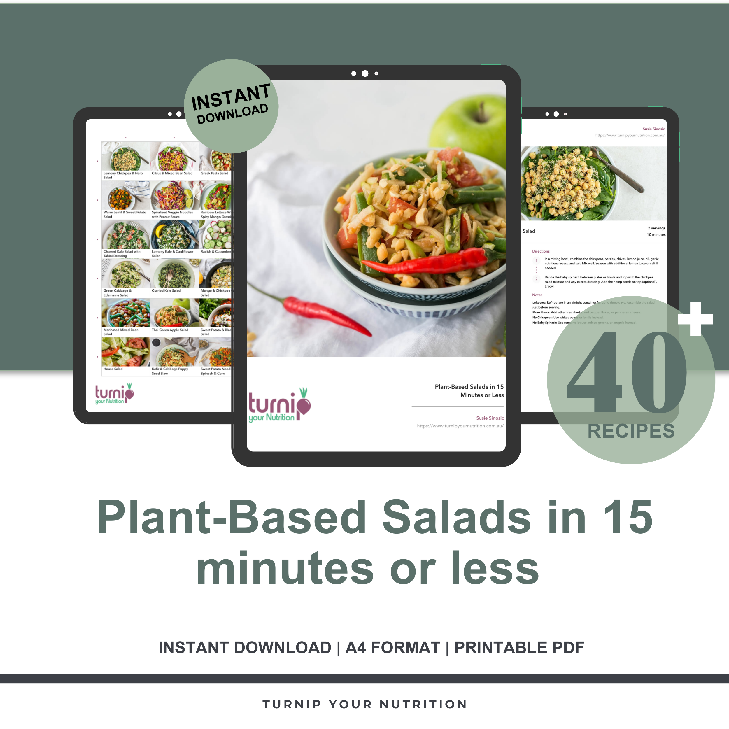 Plant-Based Salads in 15 minutes or less