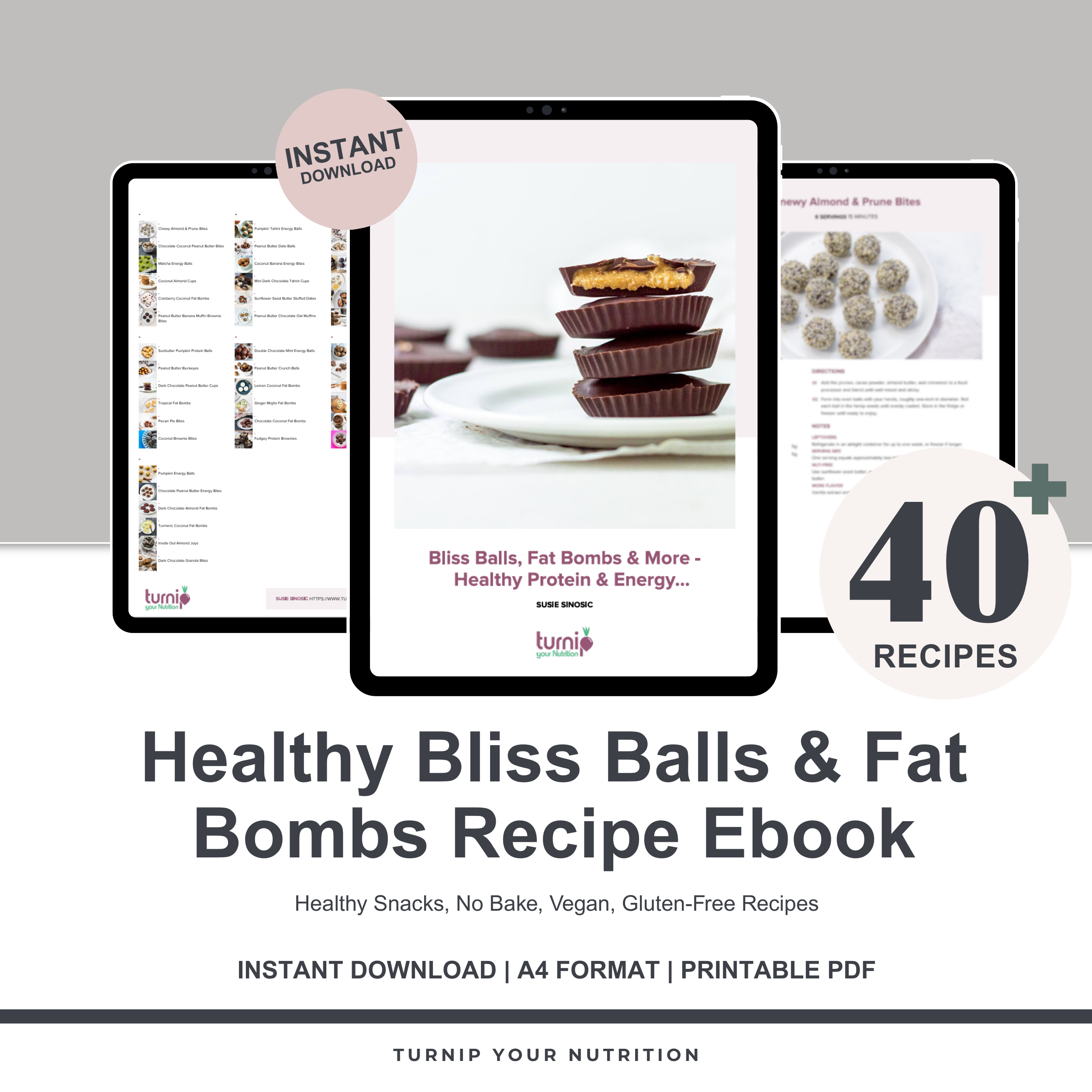 Healthy Bliss Balls & Fat Bombs Recipe (eBook)