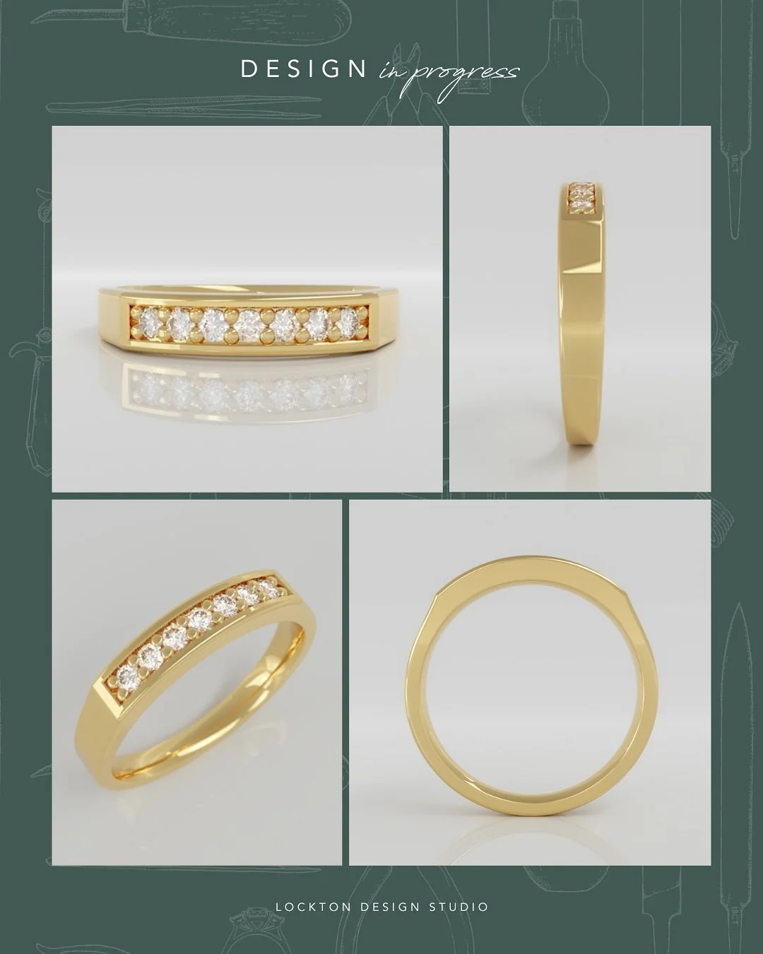 A sentimental remake for Heidi! π« A similar design to her existing ring, but a bit more modern and secure for the stones π 
#locktondesignstudio #bespokejewellery #customjewellery #jewelleryremodelling #heirloomjewellery #diamondjewellery #diamond