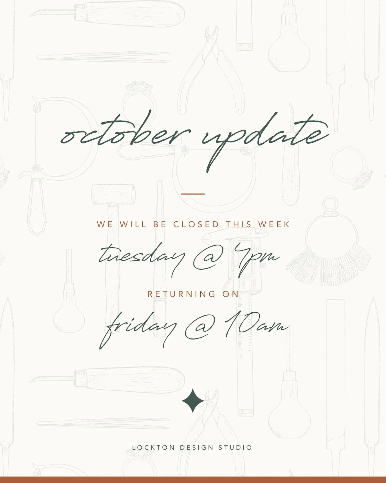 Having a couple of days off for a wedding! π will respond to messages and emails when I’m back in the studio on Friday βΊοΈ
#locktondesignstudio #bespokejewellerydesign #customjewellery #weddingseason #autumnwedding #bespokeweddingrings #custom