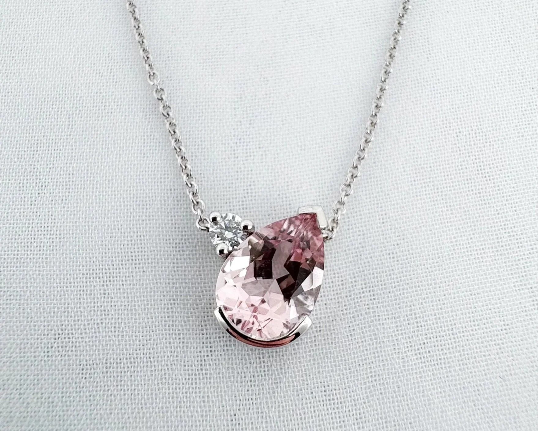 Morganite & Diamond Necklace
