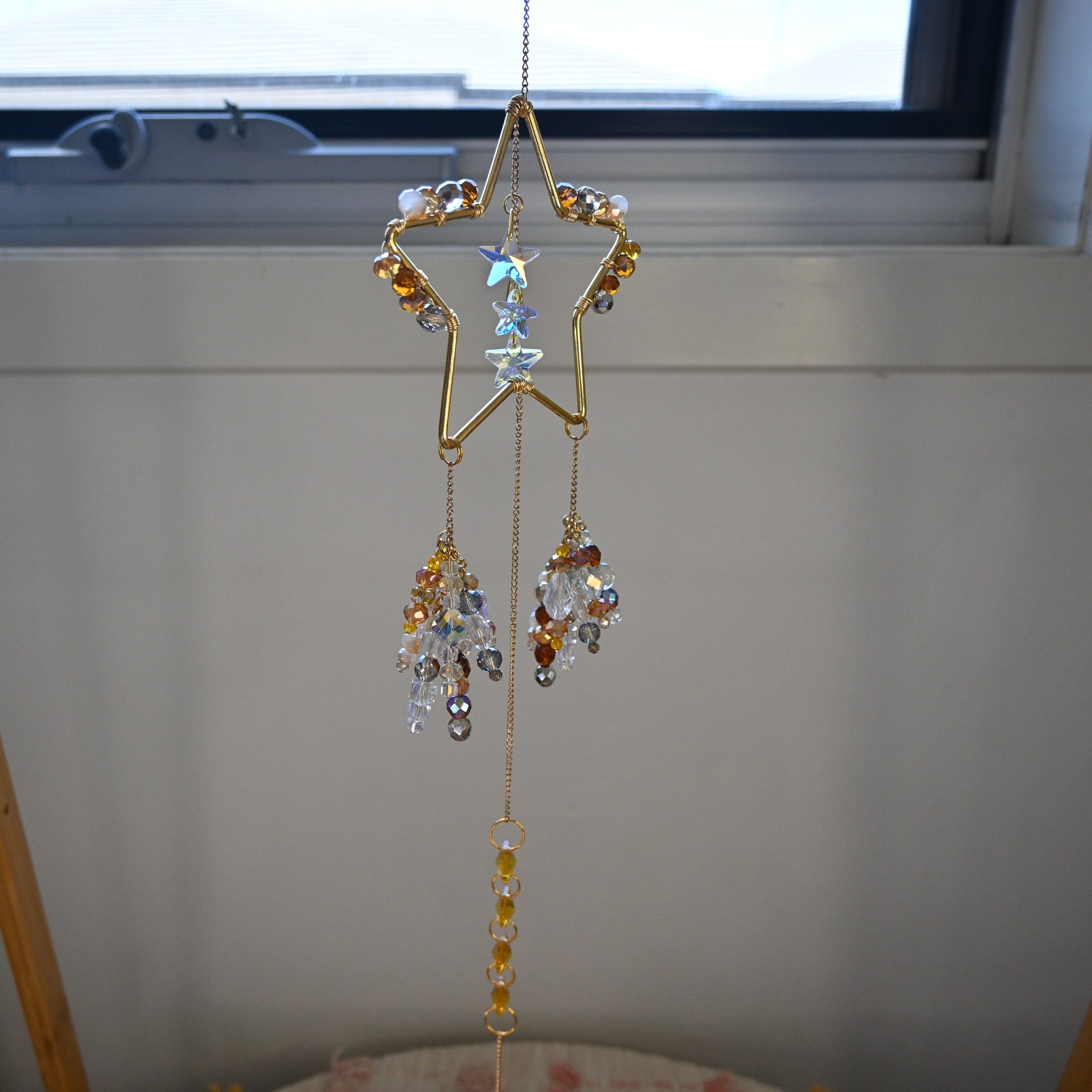 Enchanting Beaded Star Hanging Decor