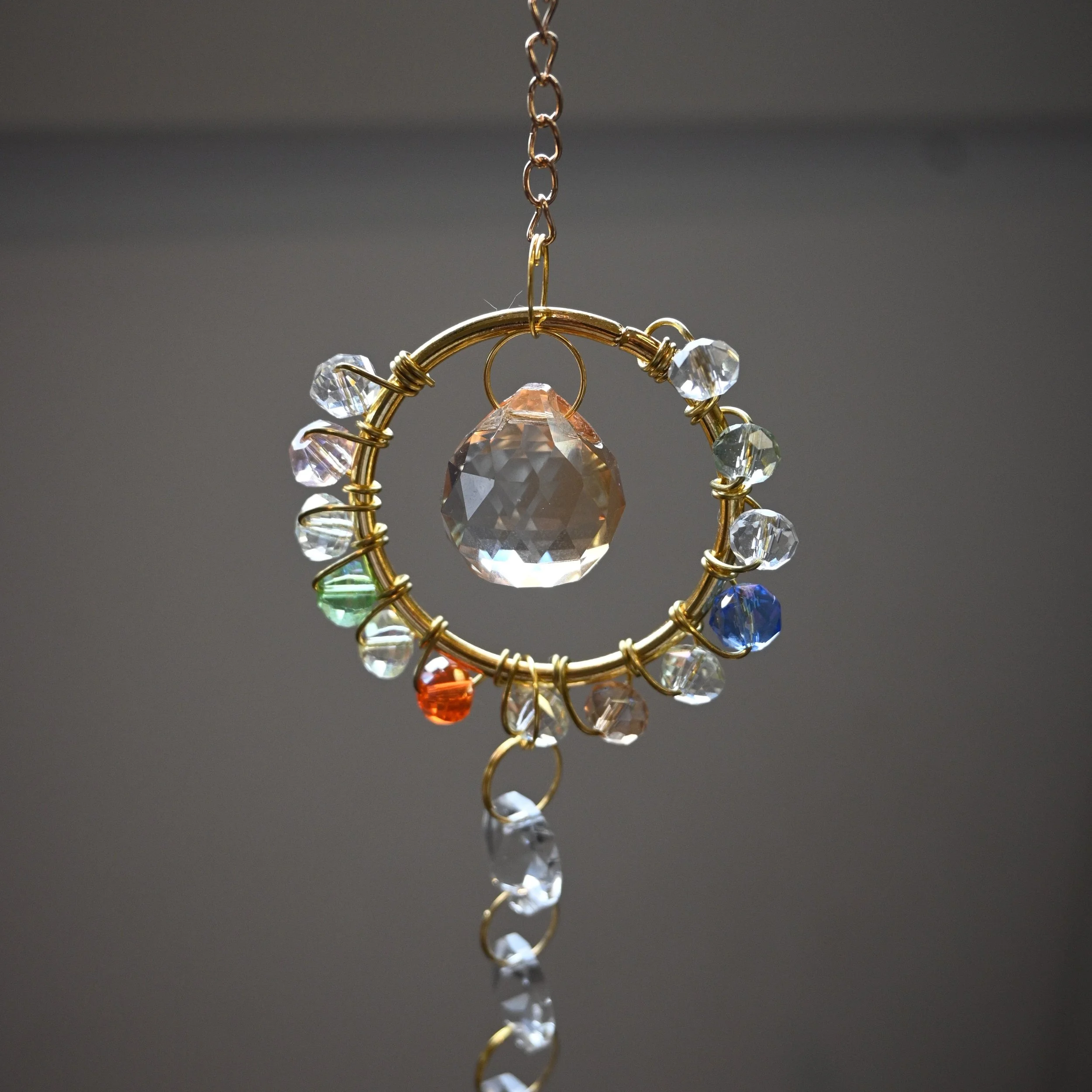 Crystal Heart Sun Catcher