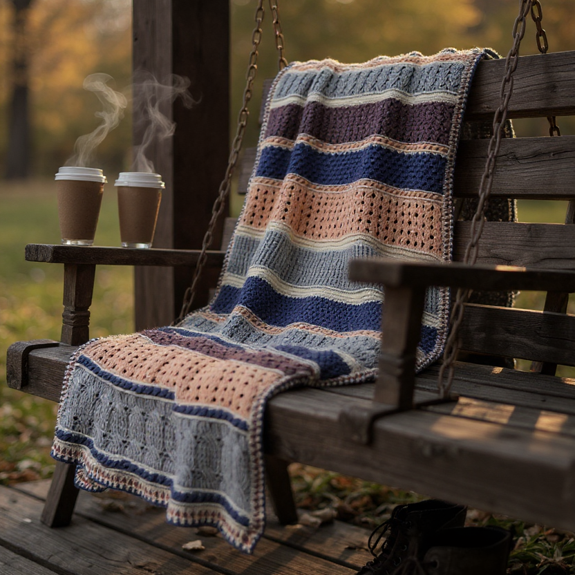 Crochet large wool blanket