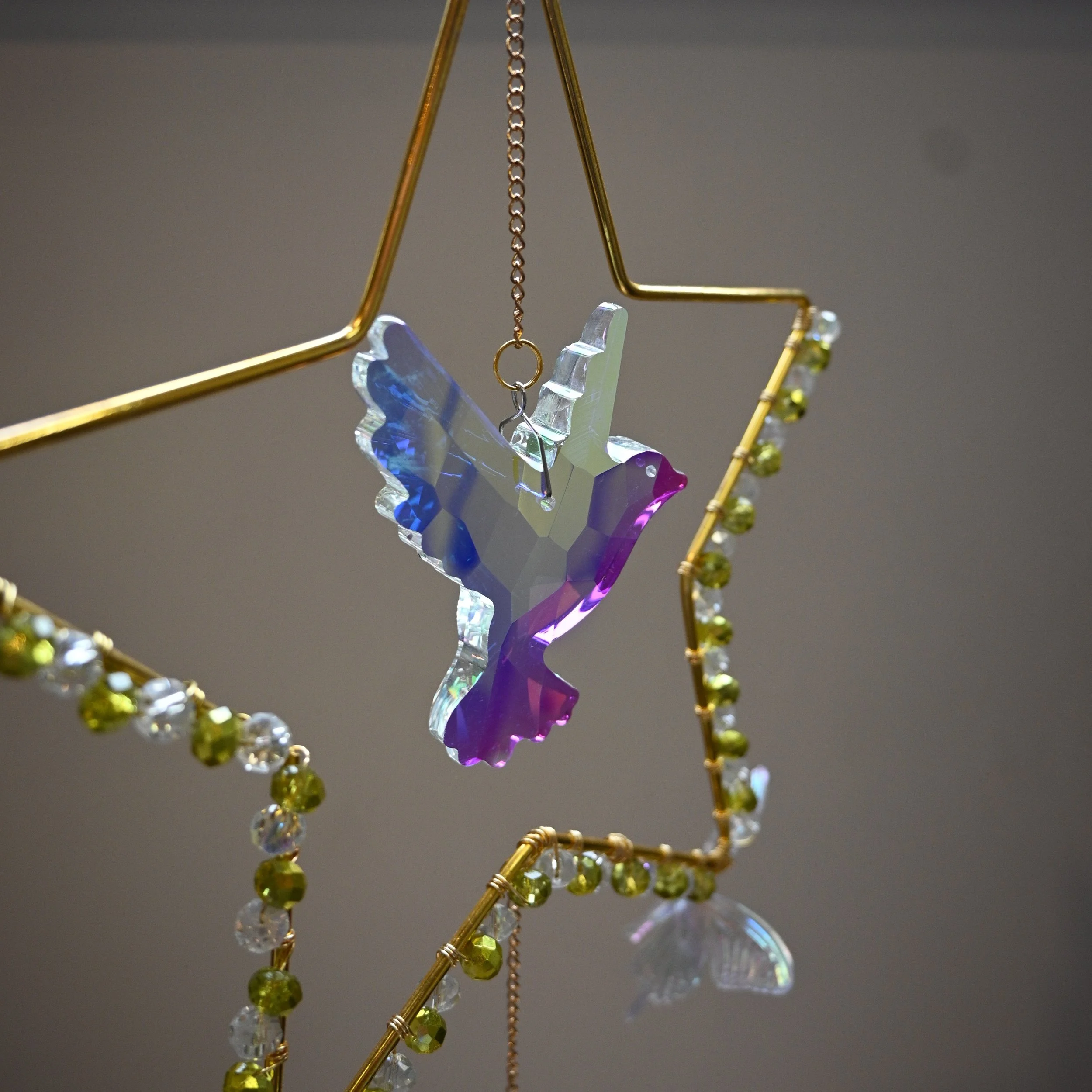Hand made Star & Butterfly Beaded Wall Decor