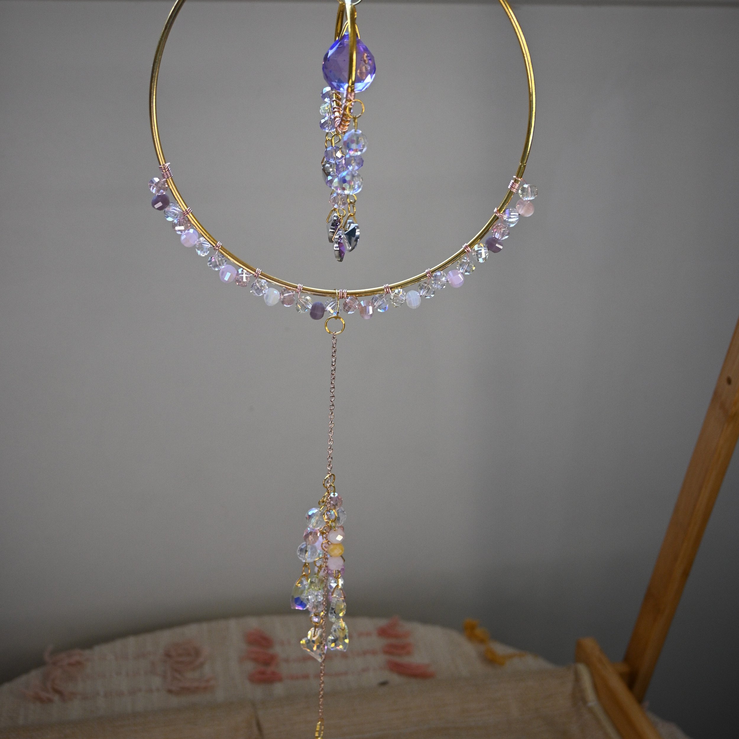 Beaded Crystal Dream Hoop