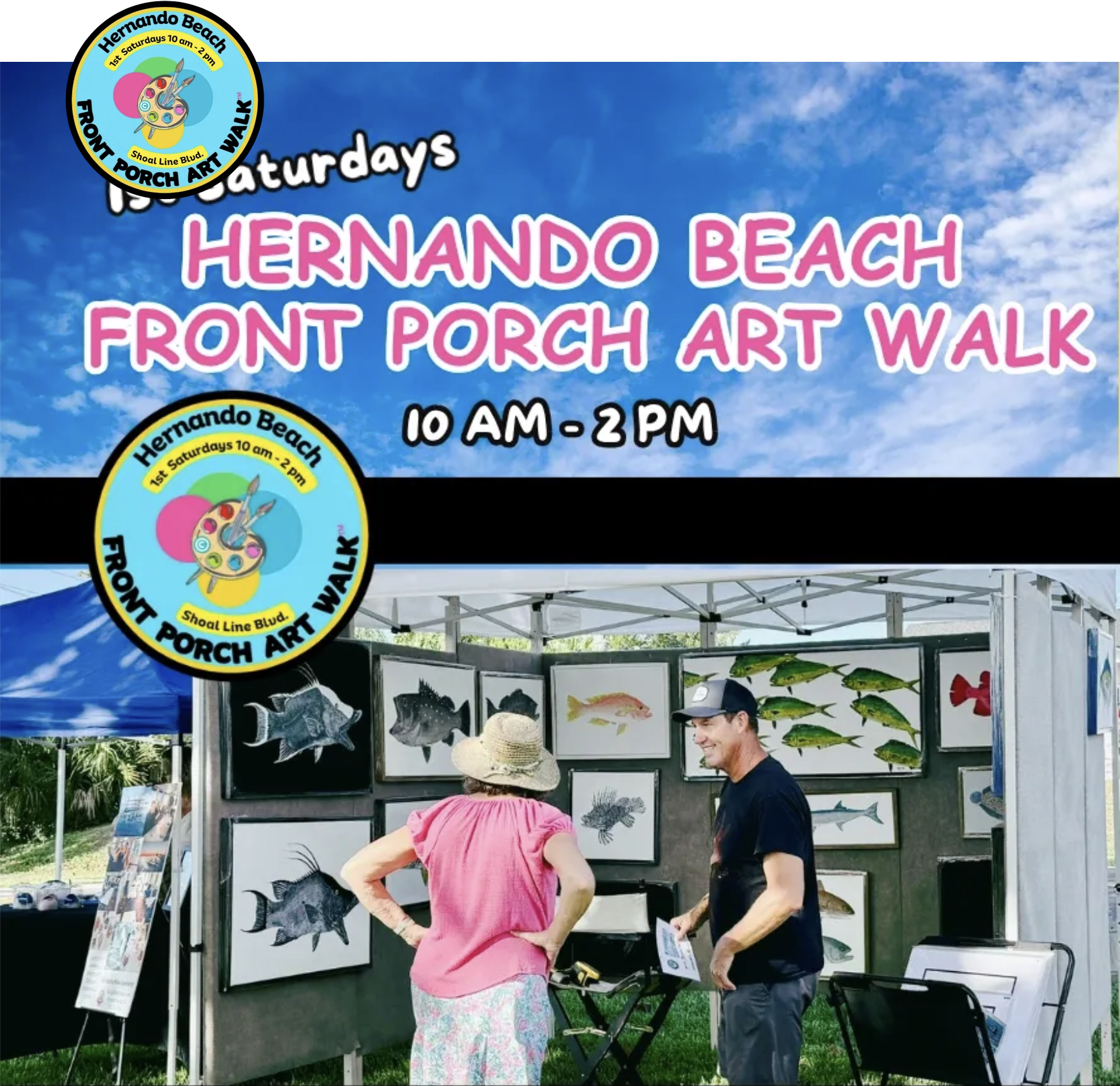 Hernando Beach Front Porch Art Walk