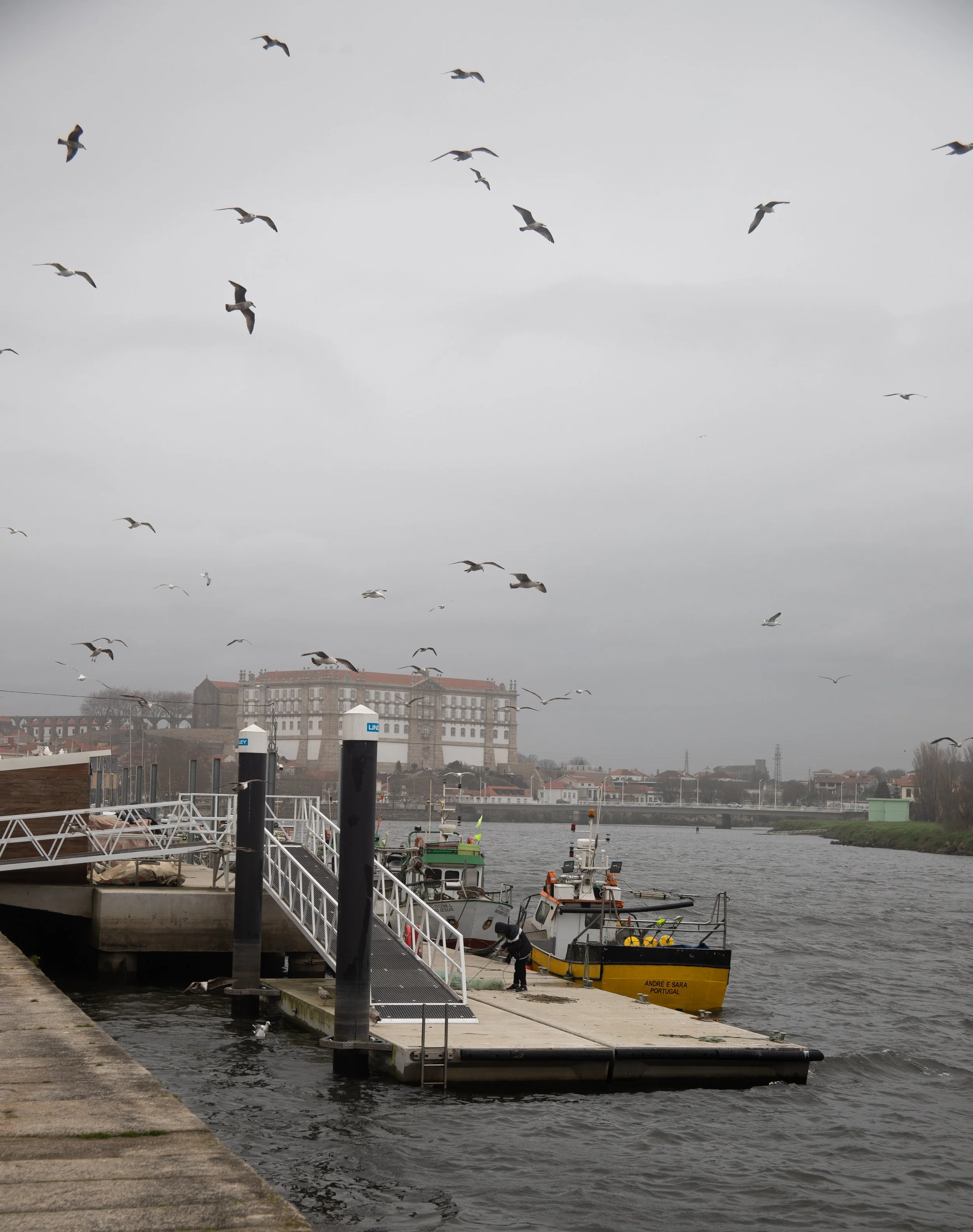 Man working by the river