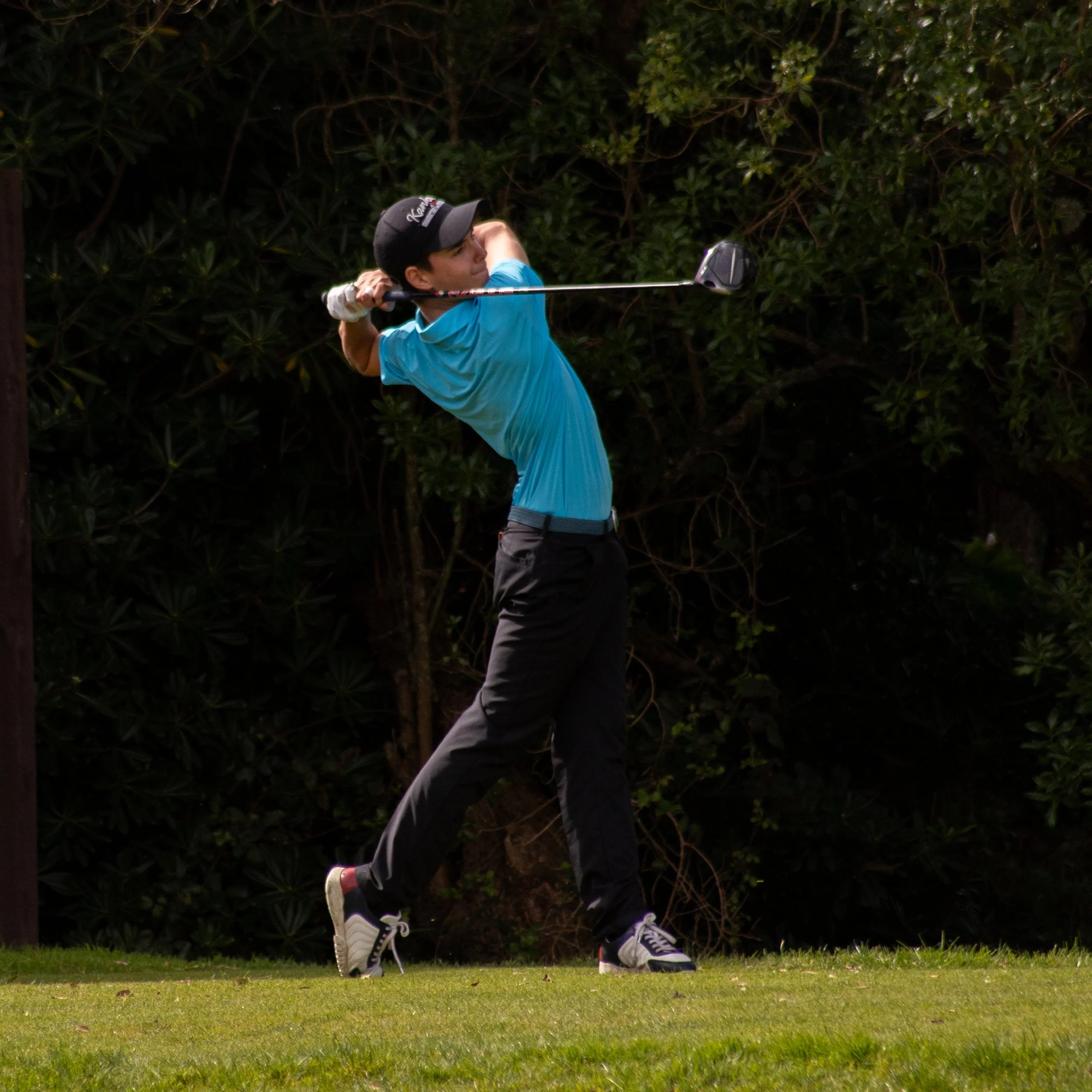 golf player after shot