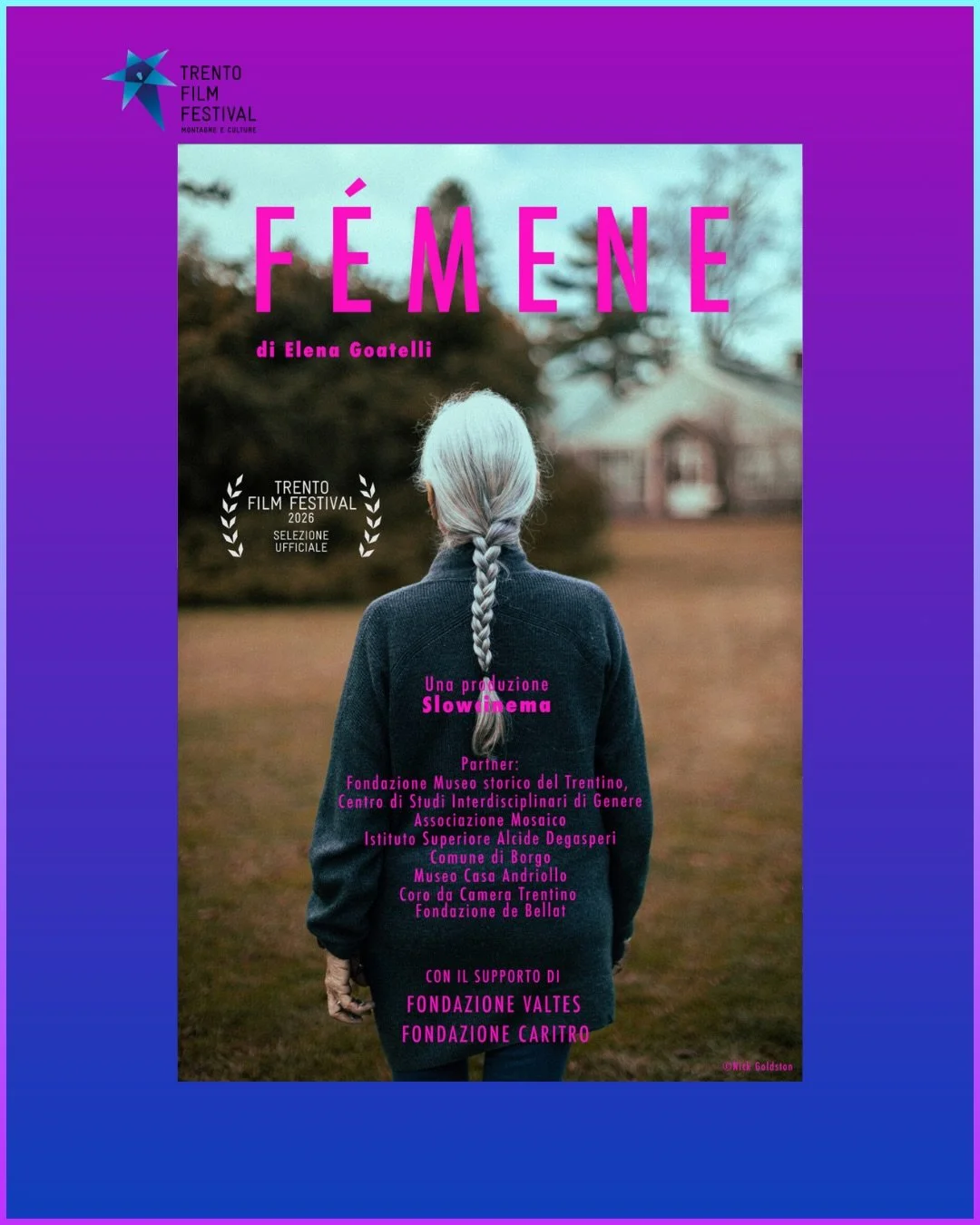 Associati ACT presenti al Trento Film Festival 2026 🎬

F&Eacute;MENE
Tra le montagne del Trentino, a cinquant&rsquo;anni dai primi movimenti femministi in Italia, due generazioni di donne si incontrano, si confrontano e si raccontano.

Proiezioni

?