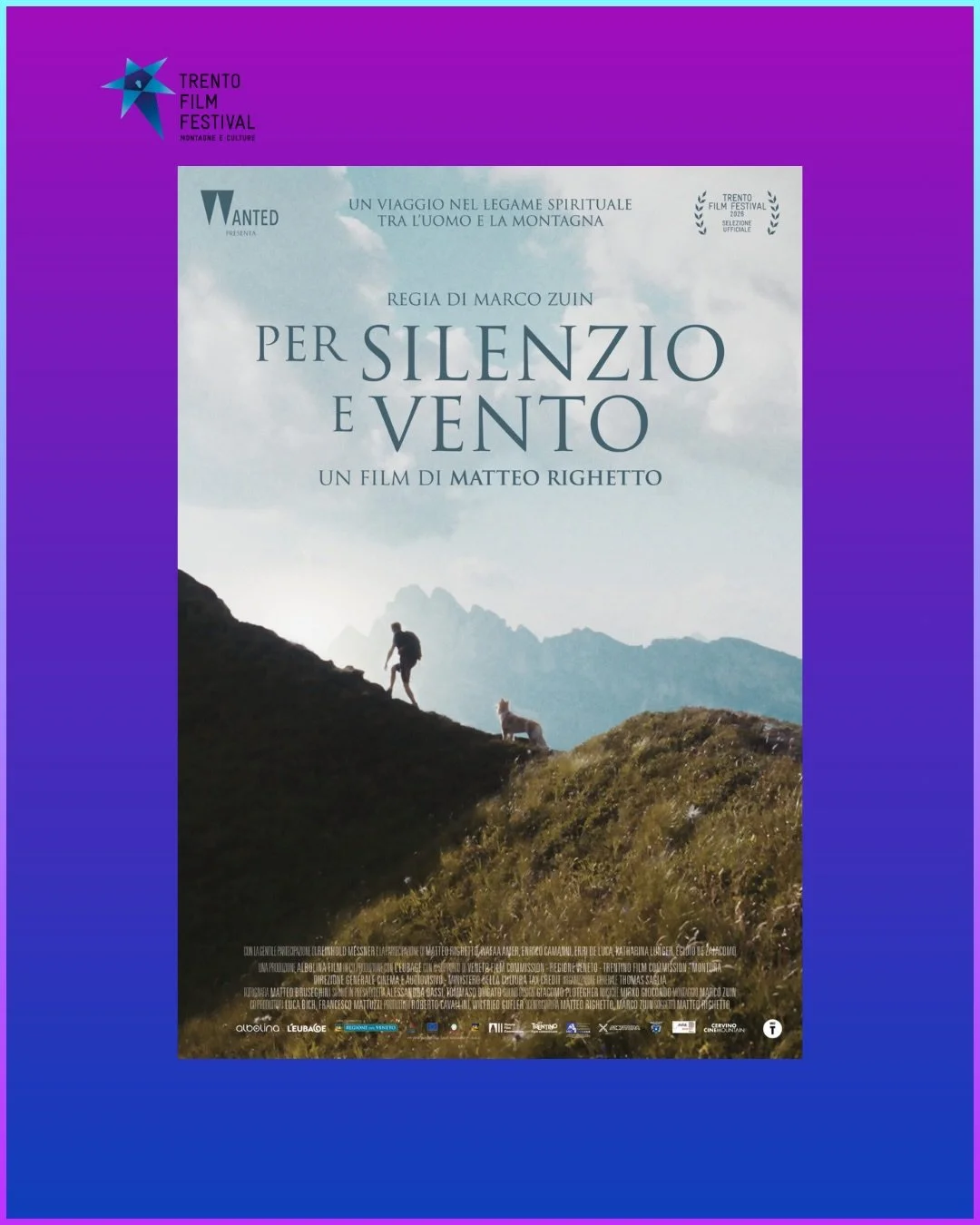Associati ACT presenti al Trento Film Festival 2026 🎬

PER SILENZIO E VENTO
Un viaggio interiore dello scrittore Matteo Righetto tra le vette dolomitiche, dove l&rsquo;alpinismo smette di essere sfida e il silenzio della montagna diventa occasione d