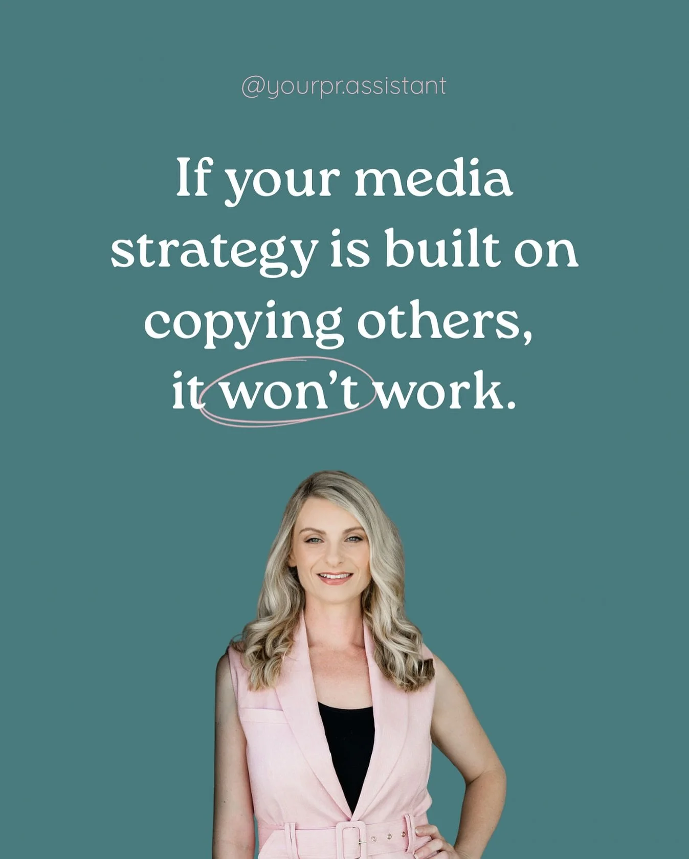 When you try to build your visibility by copying what others are doing, it&rsquo;s never going to land the same way.

❌ It doesn&rsquo;t sound like you
❌ It drains your energy
❌ It keeps you second guessing

A personalised and aligned media strategy 