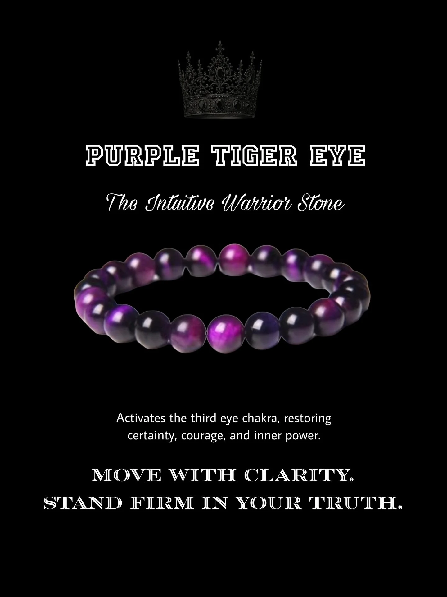 PURPLE TIGER EYE Crystal Bracelet 💜 Link in bio, shop now

#smallbusiness #divinemessenger #onlineshop #shoponline #brand #brandproduct #fashion #stylish #outfitidea #crystals #crystalbracelets #orangeveinsagate #spiritualgoods #accesorios #jewelry