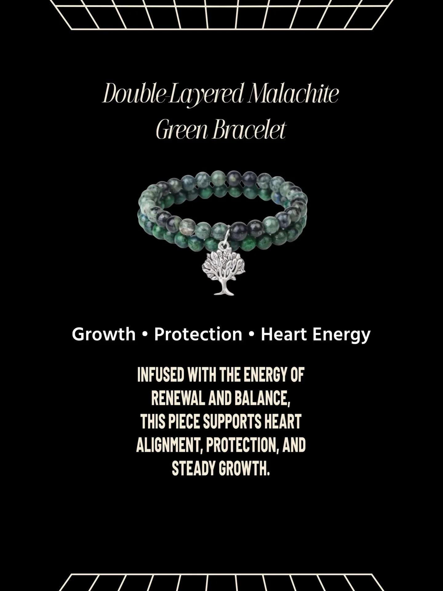 Link in bio, shop now 🪄 

#crystals #crystalbracelets #malachite #heartchakra #jewelry