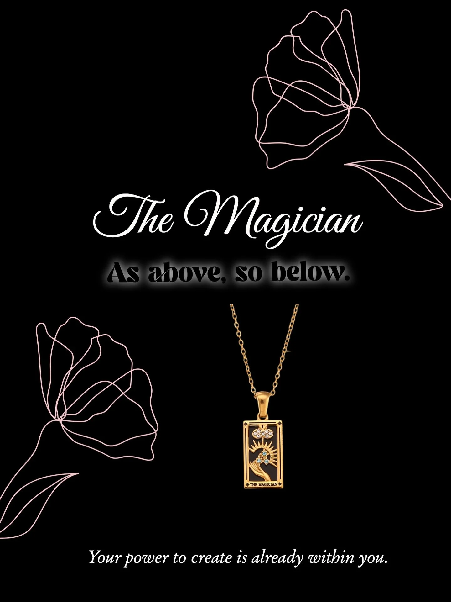 Link in bio, shop now ✨🪄

#themagician #tarotnecklace #jewelry #accessories #shoponline