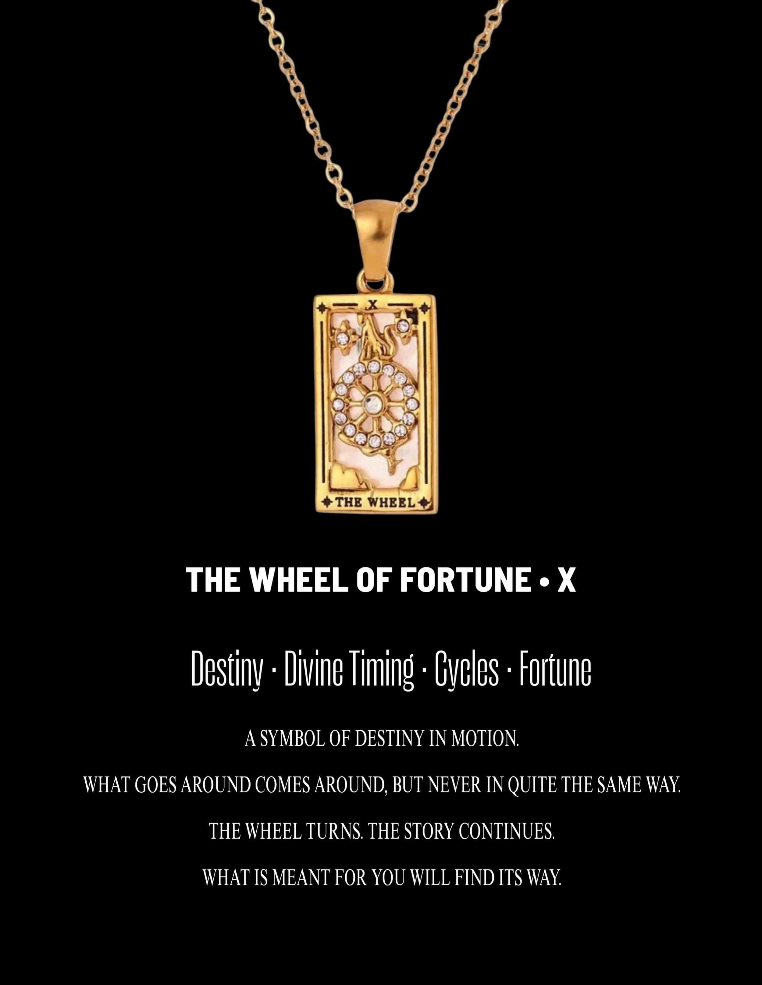 Link in bio, shop now ✨

#jewelry #necklace #tarot #wheeloffortune #shoponline