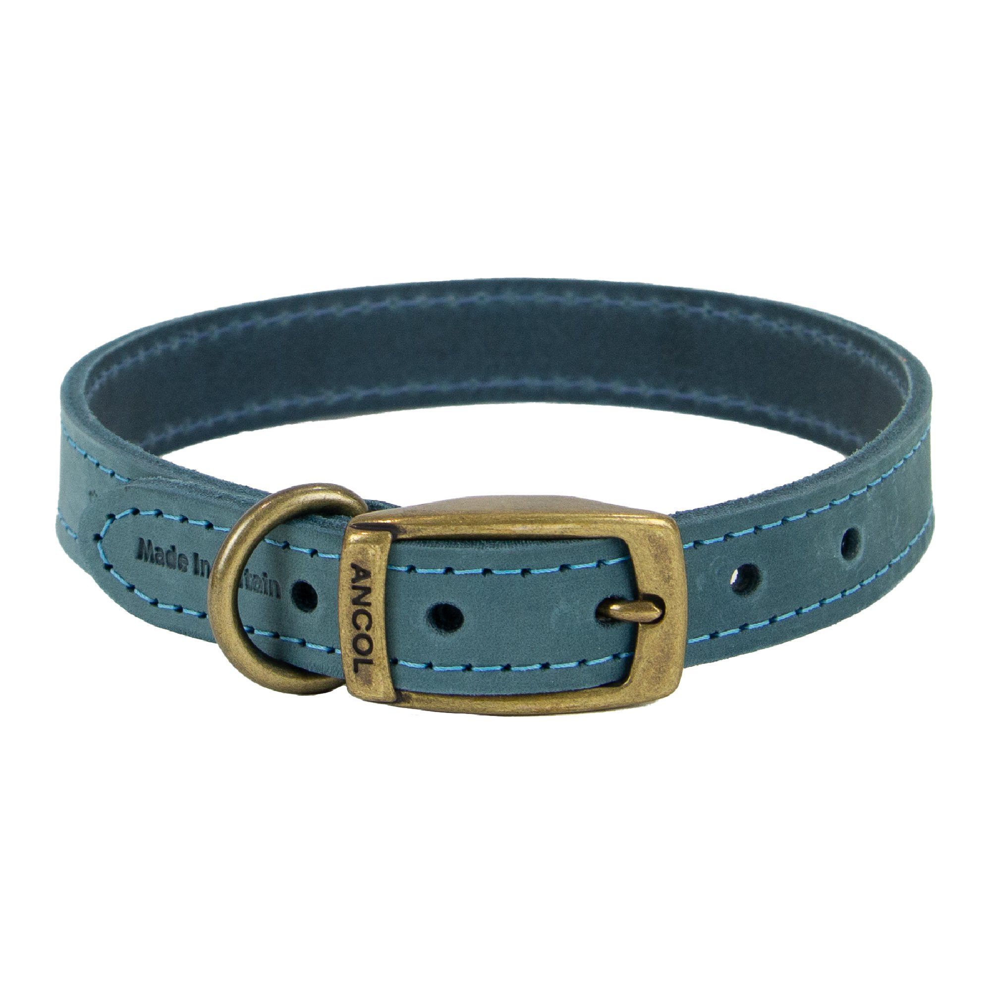 Timberwolf Leather Collar Blue