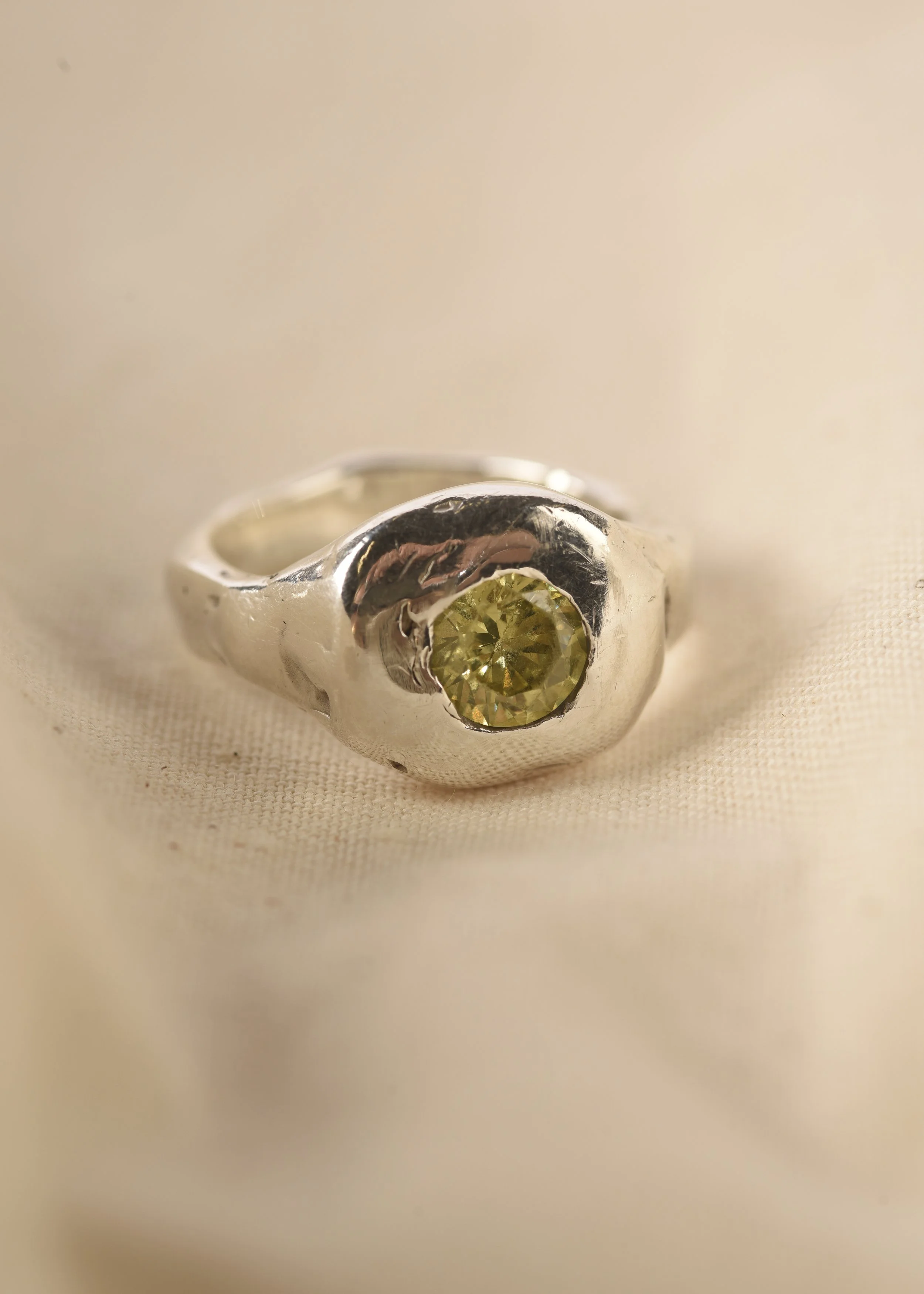 Your Earth Green Peridot organic ring