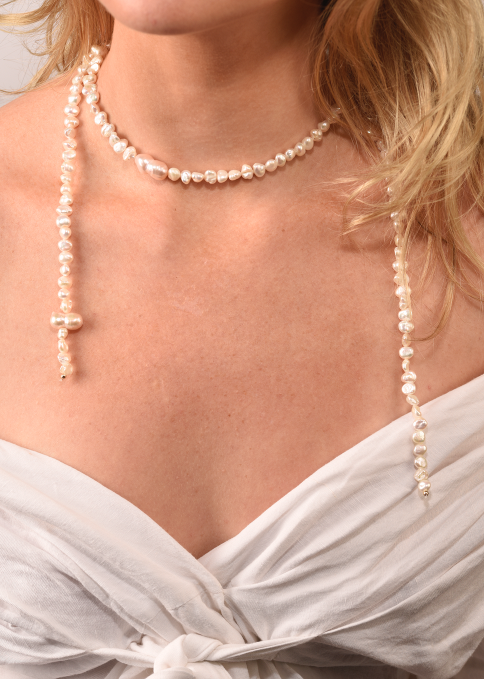 Issey Pearl Scarf Necklace