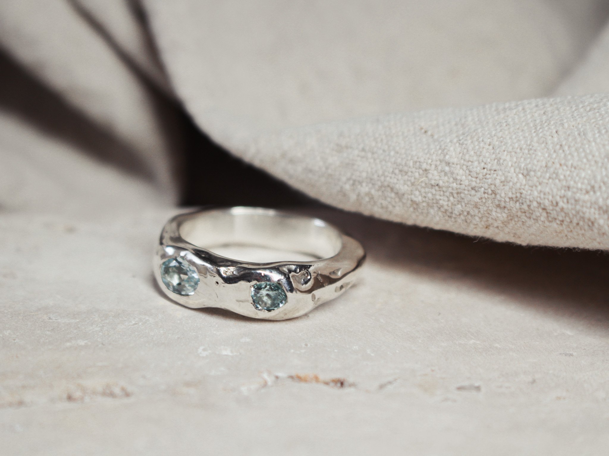 Ocean Eyes Blue Topaz ring