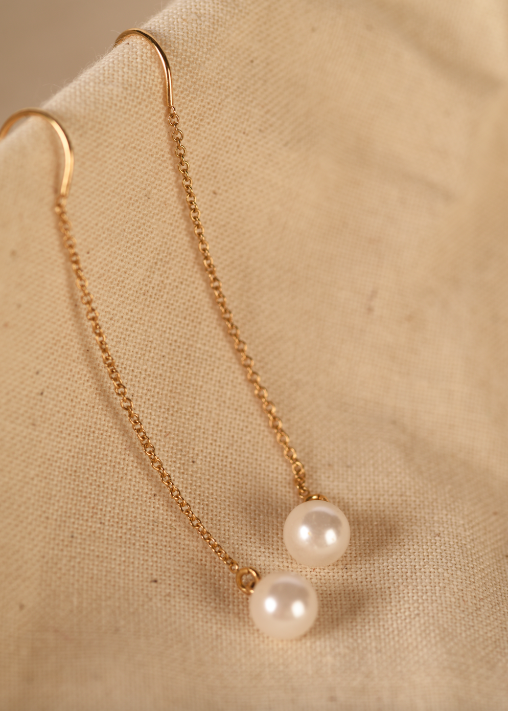 Pearl Gold filled ear chain