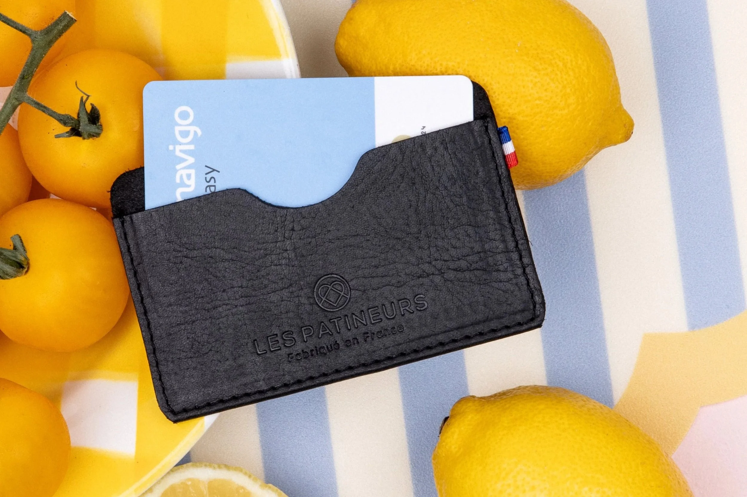 porte-carte en cuir personnalisable