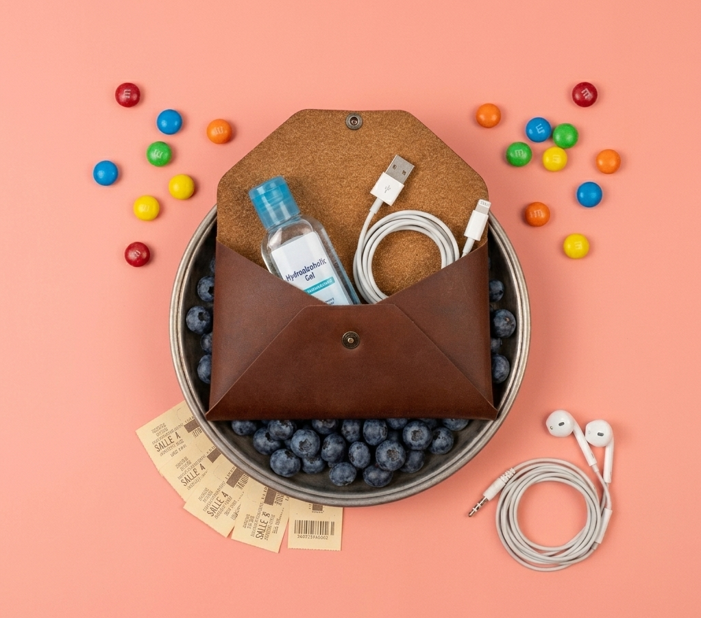 Pochette rangement personnalisée en cuir