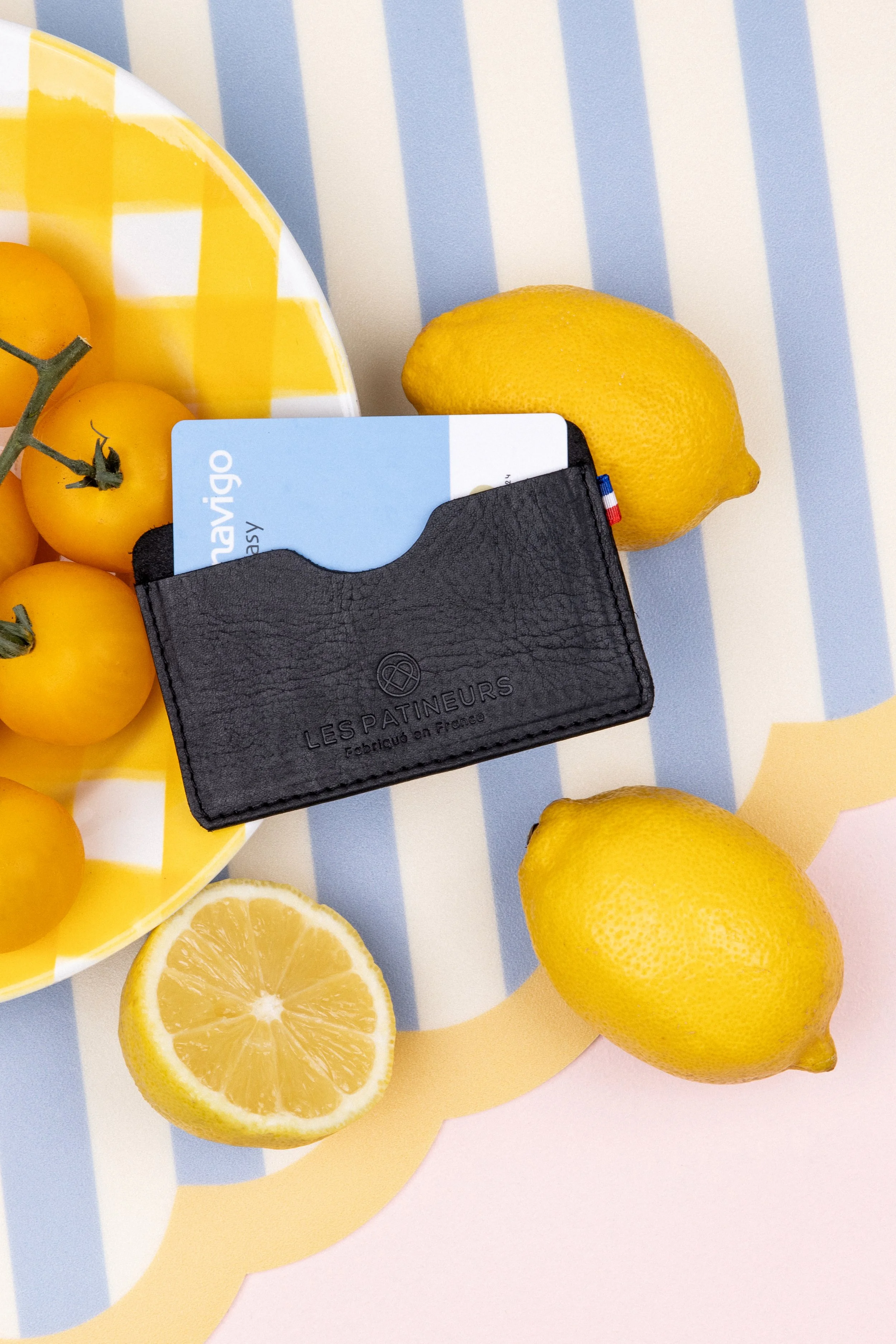 porte-carte en cuir personnalisable