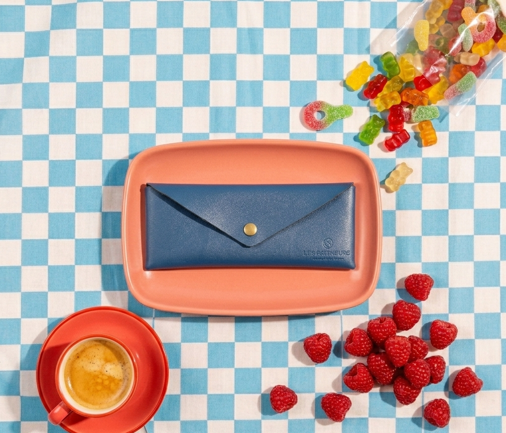 Trousse crayons personnalisée en cuir