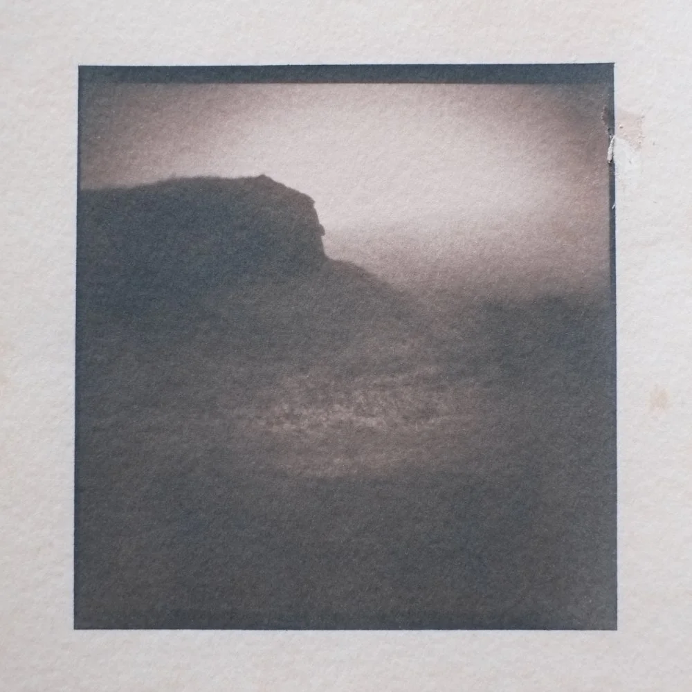 4x4 tea toned cyanotype - Haggis Knowe, Holyrood Park, Edinburgh, Scotland.