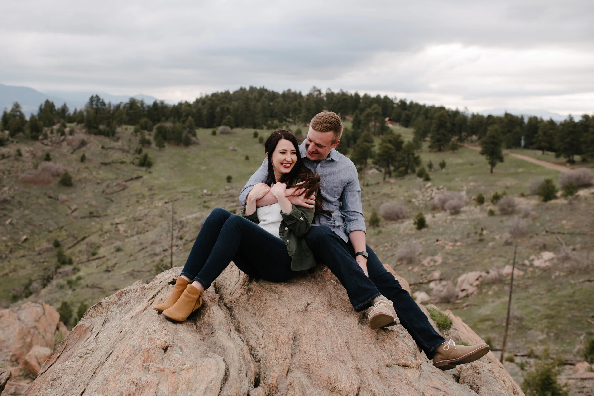 mount falcon engagement session, mount falcon denver