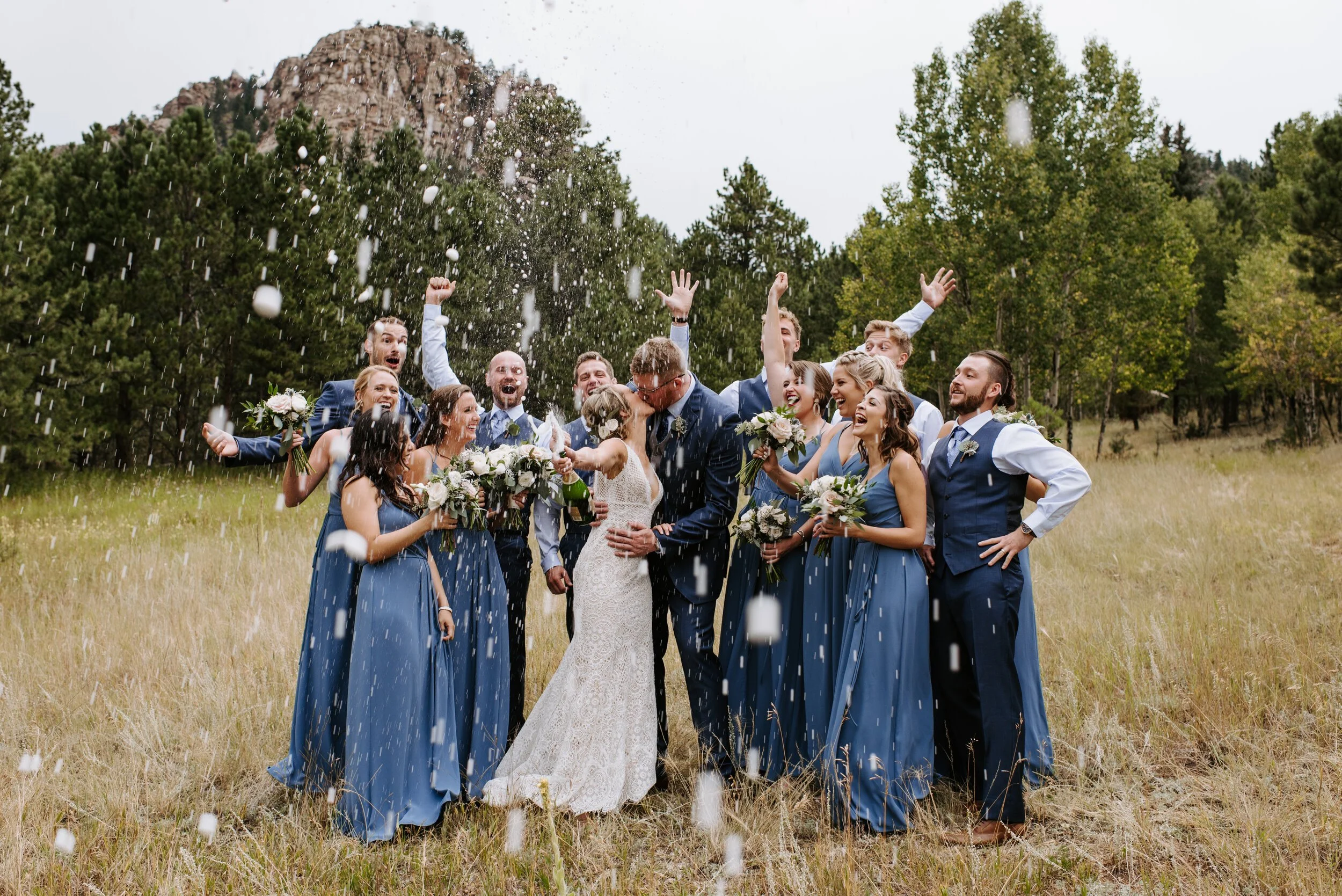 Mountain View Ranch, Mountain View Ranch Wedding, Colorado Wedding Photographer, Pine Colorado Wedding, Pine Wedding Photographer, Mountain Wedding Photographer, Colorado Mountain Wedding, Colorado Wedding Venue, Colorado destination wedding, rainy