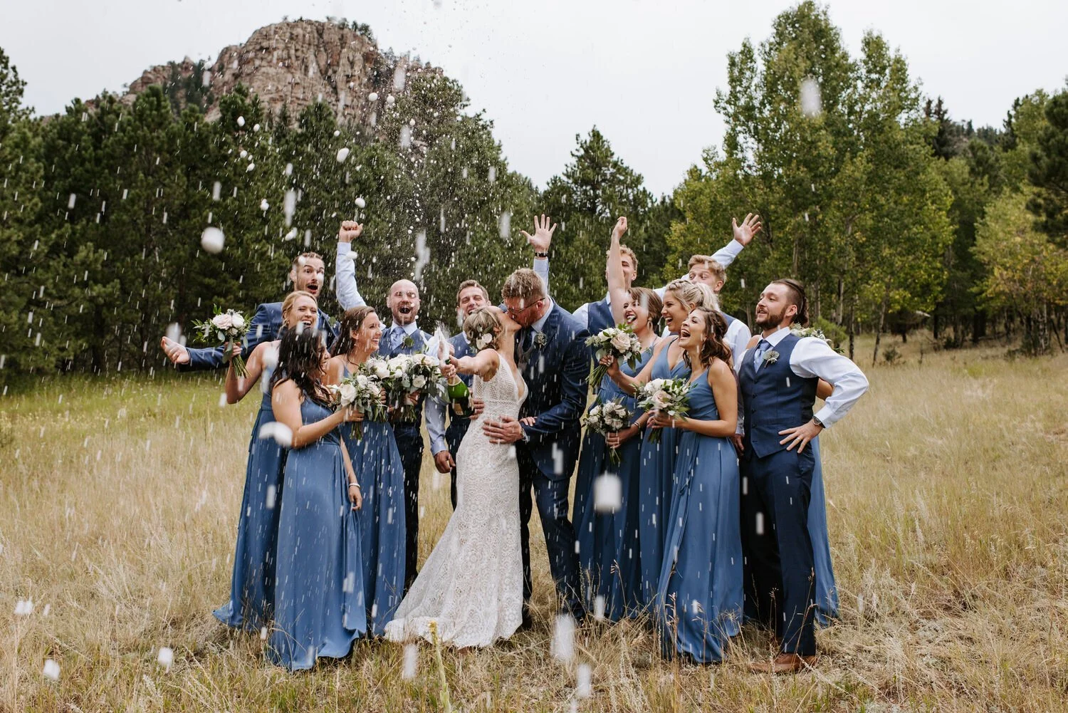 Mountain View Ranch, Mountain View Ranch Wedding, Colorado Wedding Photographer, Pine Colorado Wedding, Pine Wedding Photographer, Mountain Wedding Photographer, Colorado Mountain Wedding, Colorado Wedding Venue, Colorado destination wedding, rainy