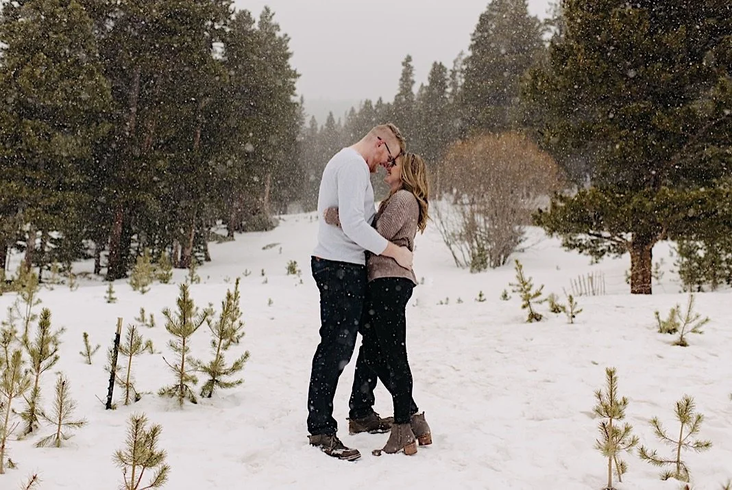 St. Mary's Glacier Hike, St. Mary's Glacier Snowy Engagement Photos, Berthod Pass Engagement Photos, Winter Park Colorado Engagement Photos, Hiking Engagement Session, Winter Park Photographer, Estes Park Photographer, Winter Park Wedding, Winter Pa