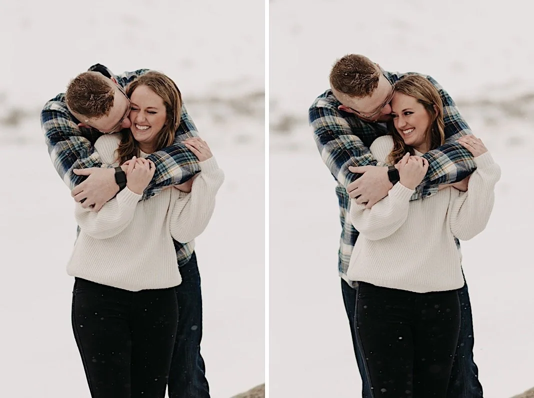 St. Mary's Glacier Hike, St. Mary's Glacier Snowy Engagement Photos, Berthod Pass Engagement Photos, Winter Park Colorado Engagement Photos, Hiking Engagement Session, Winter Park Photographer, Estes Park Photographer, Winter Park Wedding, Winter Pa