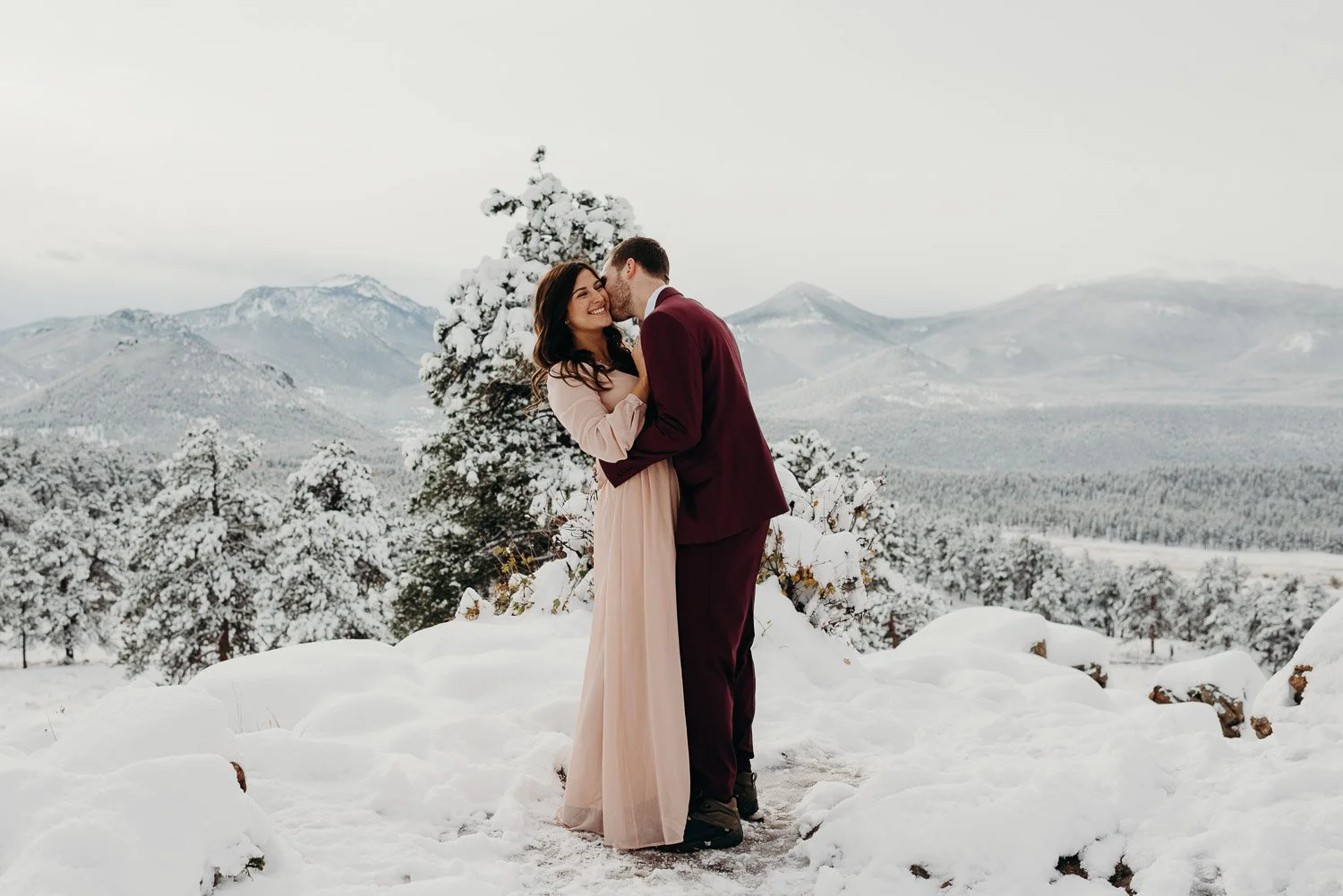 Rocky Mountain National Park Winter Elopement - 3M Curve Engagement - Regan and Aaron