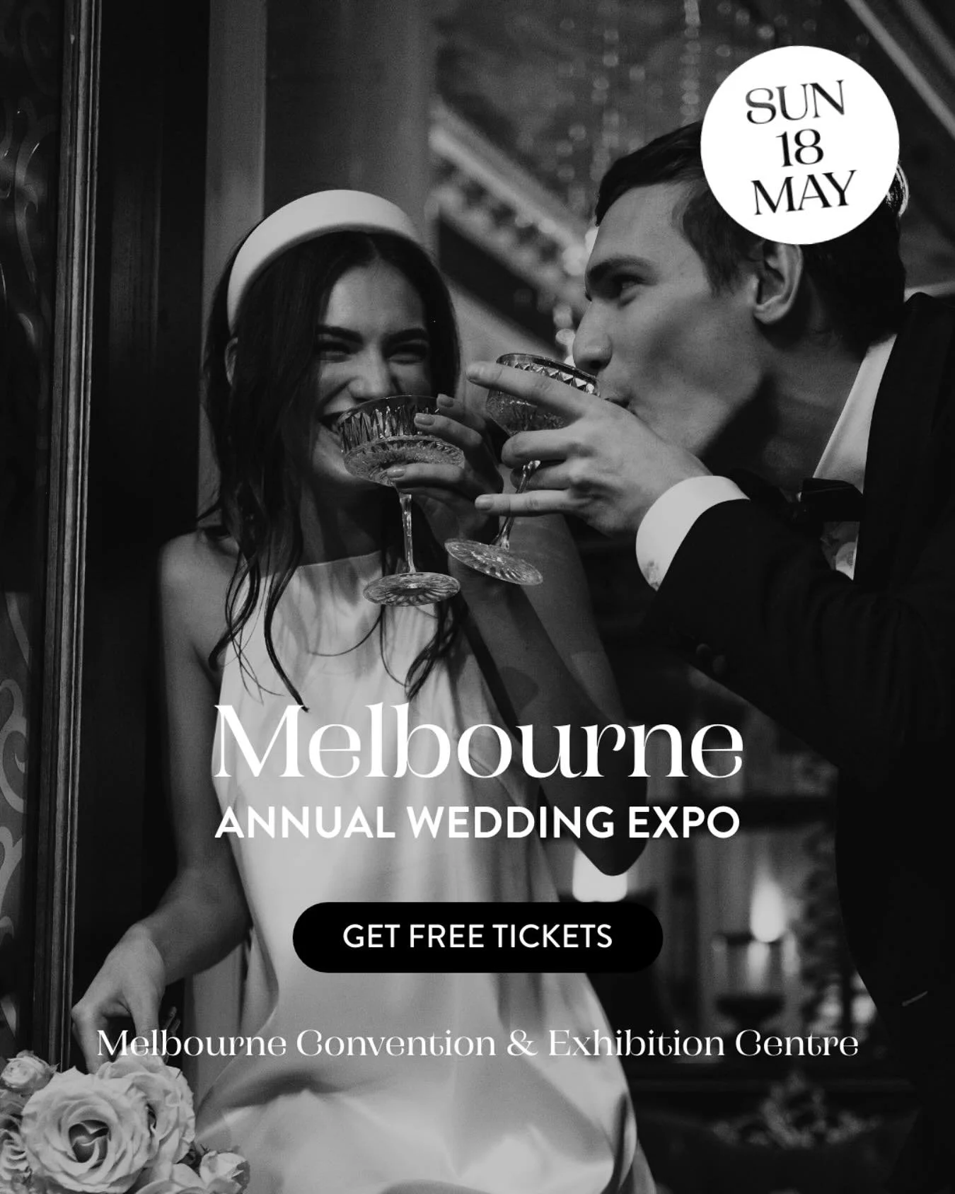 Catch me at @weddingexposaustralia Melbourne Expo this Sunday, where I&rsquo;ll be chatting all things weddings - I&rsquo;d love to hear about your plans and how I can bring that something special to your big day 🤍